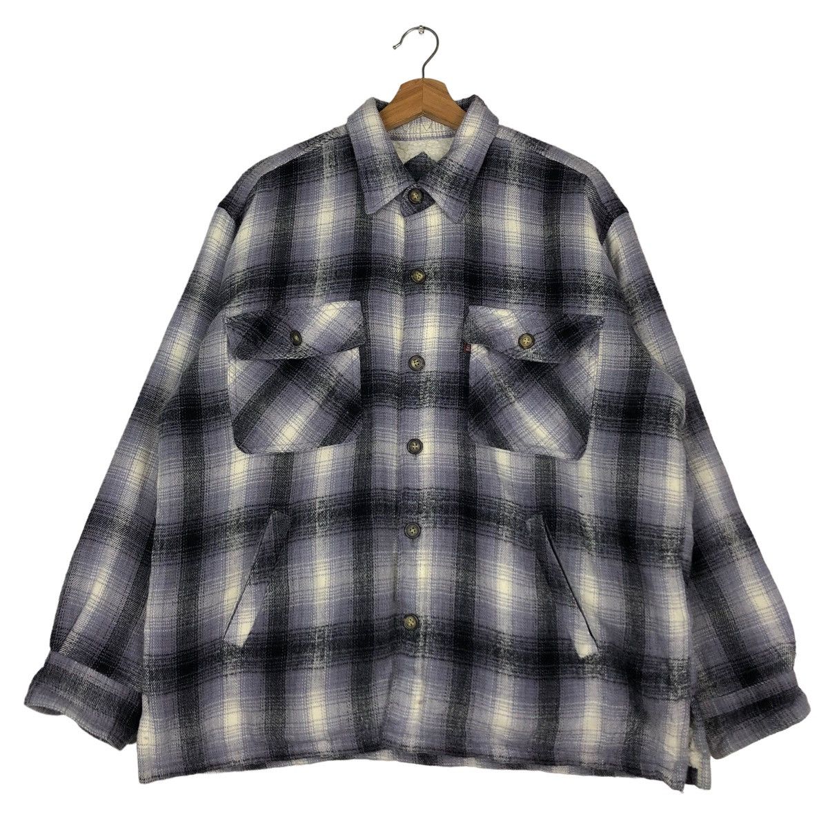 Flannel 🔥VINTAGE FLANNEL SHIRT JACKET TARTAN BAYLEAF ISSEY MIYAKE Size US M / EU 48-50 / 2 - 1 Thumbnail
