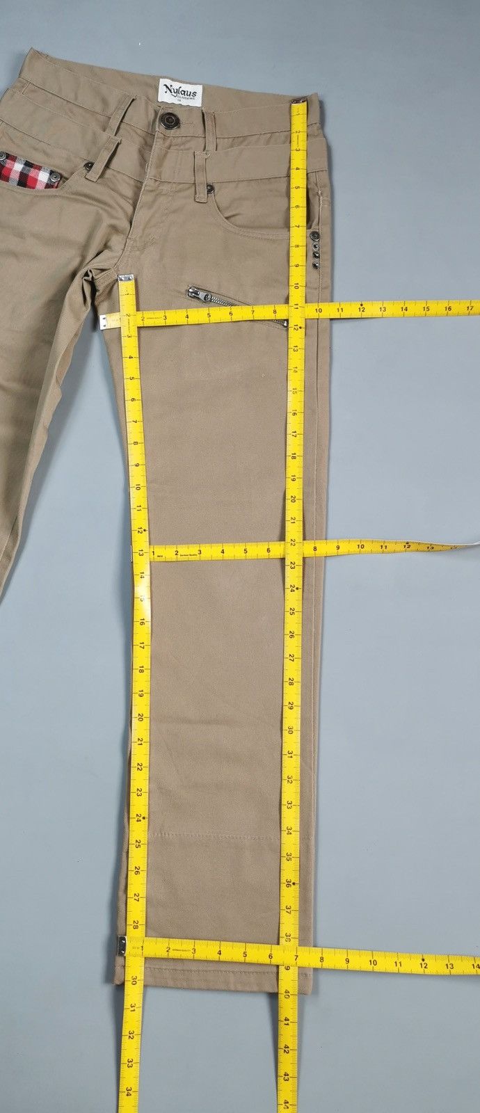 Designer Nylaus Double Waist Pants Looklike Hysteric (LG71) Size US 28 / EU 44 - 9 Thumbnail