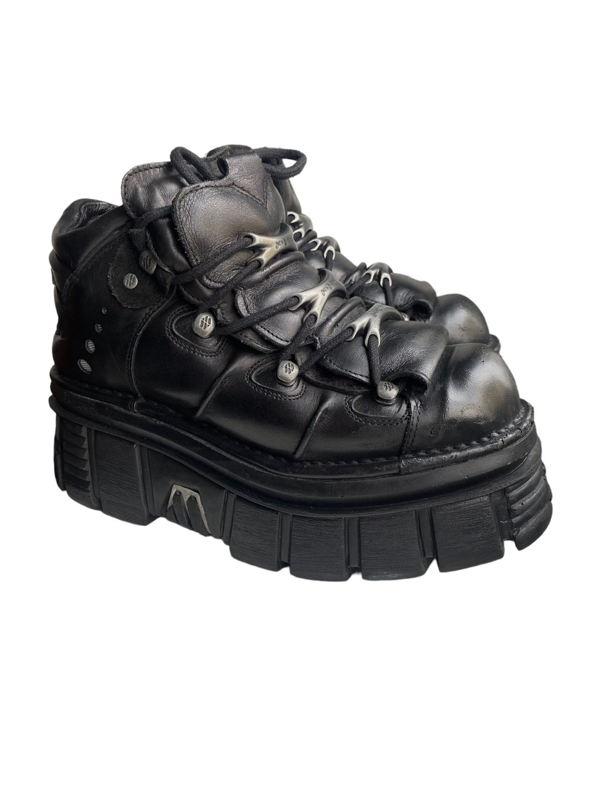 Pre-owned Archival Clothing X Avant Garde New Rock M106 Platform Boots In Black