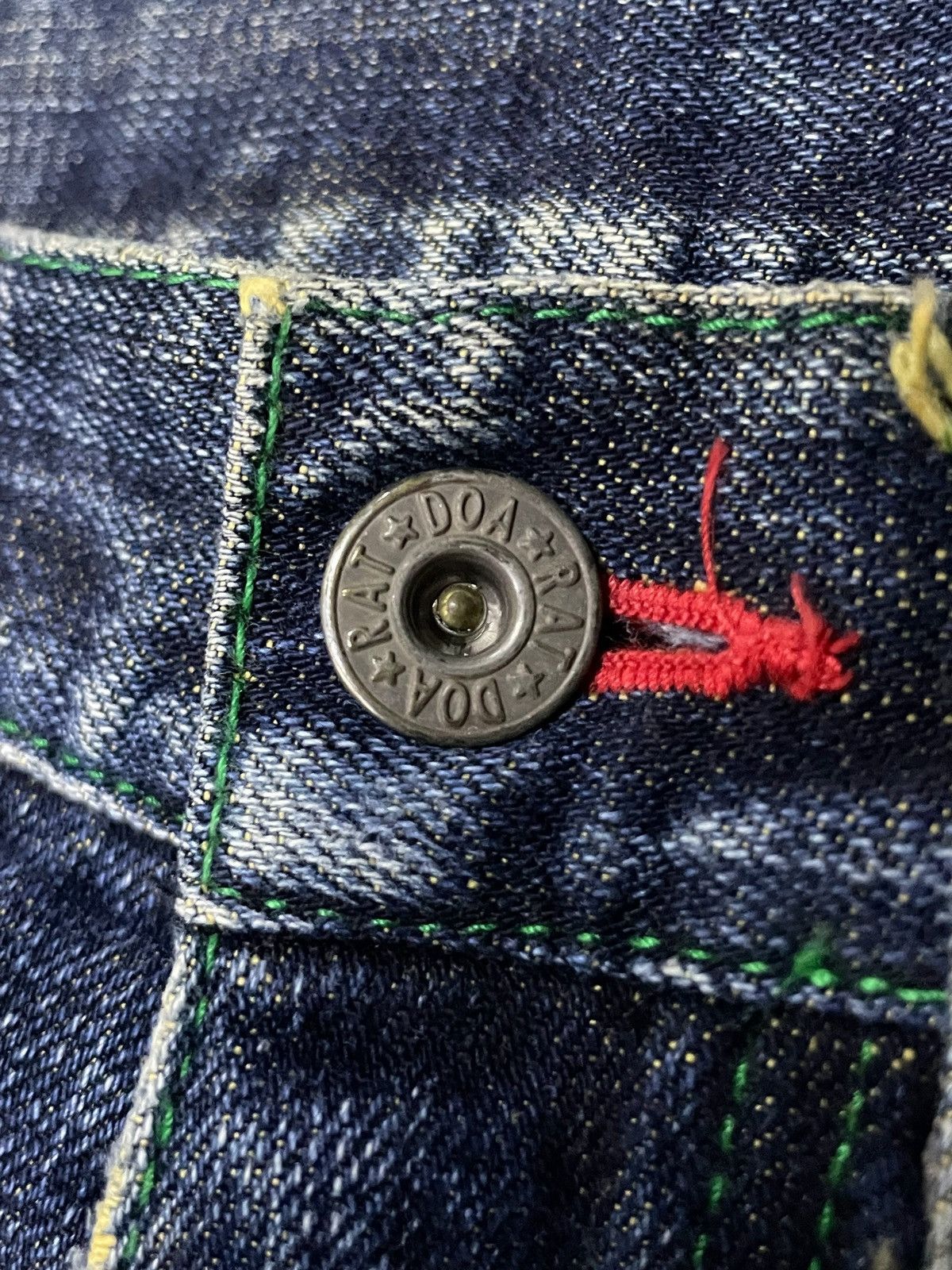 Japanese Brand Doarat Japan Distressed Whiskers Loose Straight Jeans Size US 30 / EU 46 - 20 Thumbnail