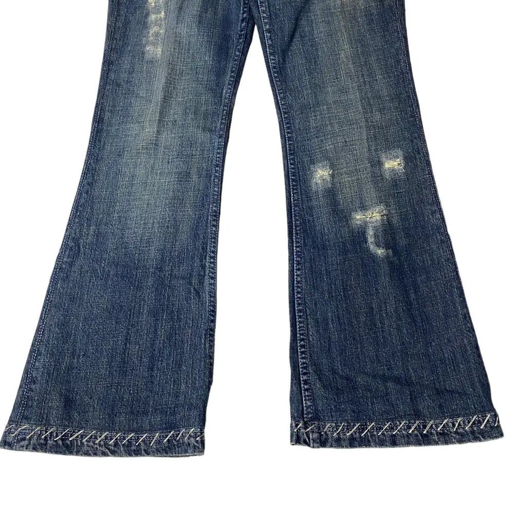 If Six Was Nine 2000's Antik Flared Seawash Tribal Bootcut Jeans Size US 29 - 3 Thumbnail
