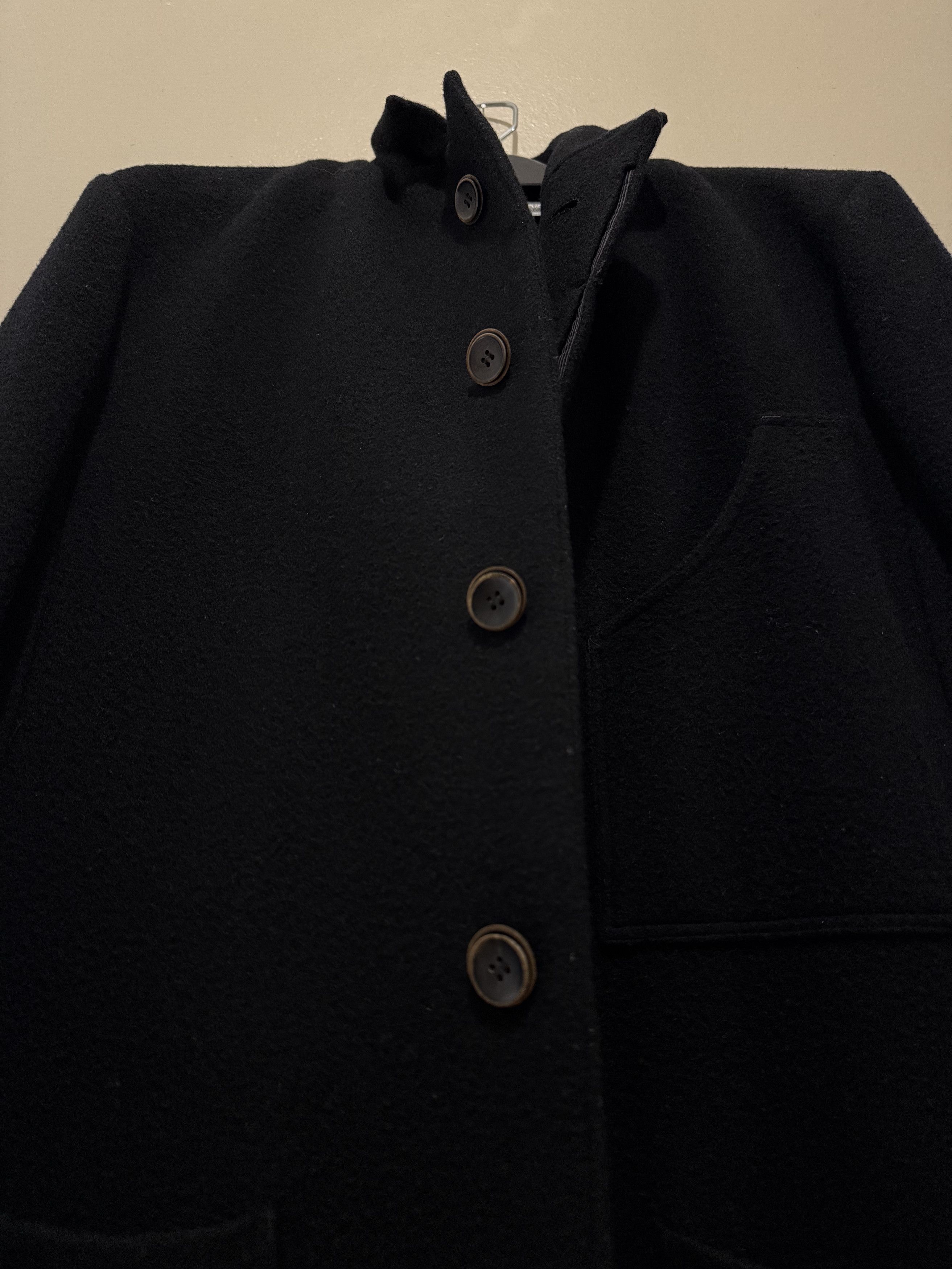 Individual Sentiments INDIVIDUAL SENTIMENTS - MENS BLACK WOOL CHESTER COAT CO41 Size US M / EU 48-50 / 2 - 6 Thumbnail