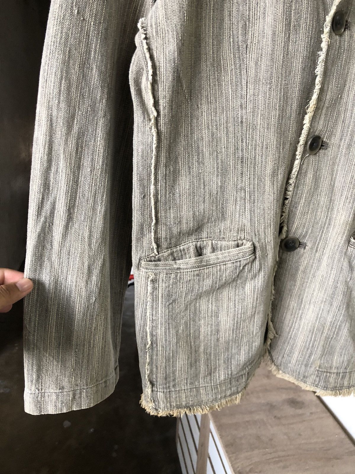 If Six Was Nine Like Kapital❗️Create Barefoot Distressed Woven Indigo Jacket Size US M / EU 48-50 / 2 - 5 Thumbnail