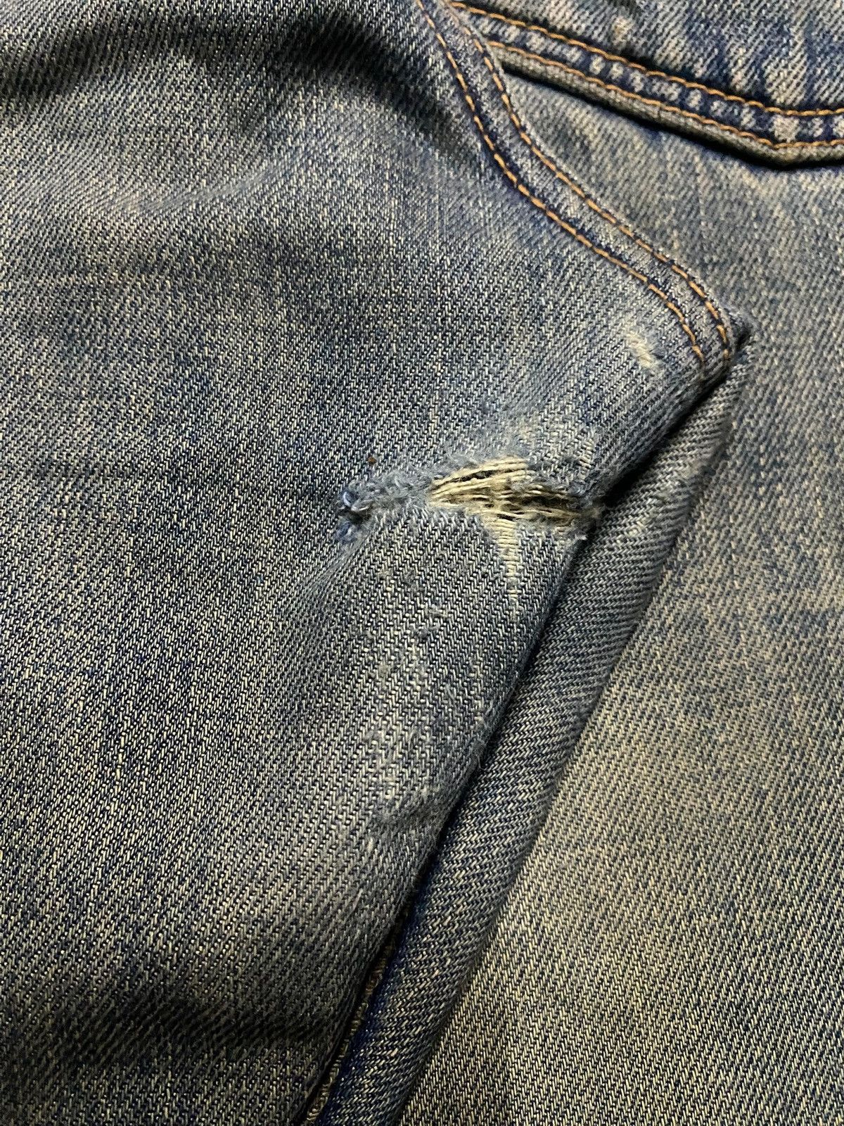 Edwin Vintage Japanese Edwin 505 Mud Wash Selvedge Loose Jeans Size US 36 / EU 52 - 9 Thumbnail