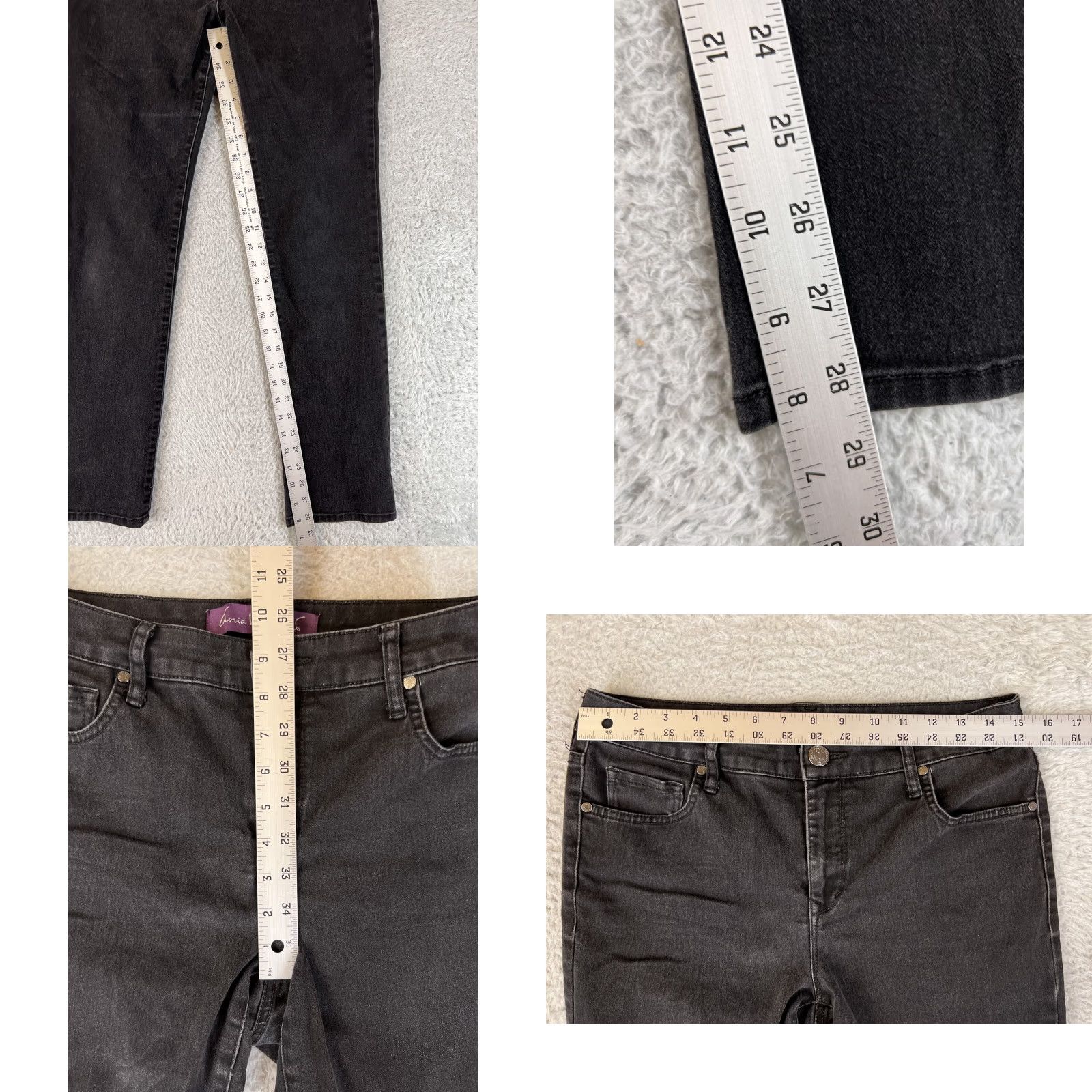 Gloria Vanderbilt Gloria Vanderbilt Jeans Adult 6 Black Straight Denim Zip Fly Womens Size 28" / US 6 / IT 42 - 8 Thumbnail