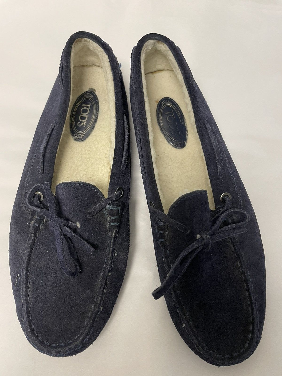 Tod's Shearling Lined Suede Drivers Size US 8.5 / IT 38.5 - 1 Thumbnail