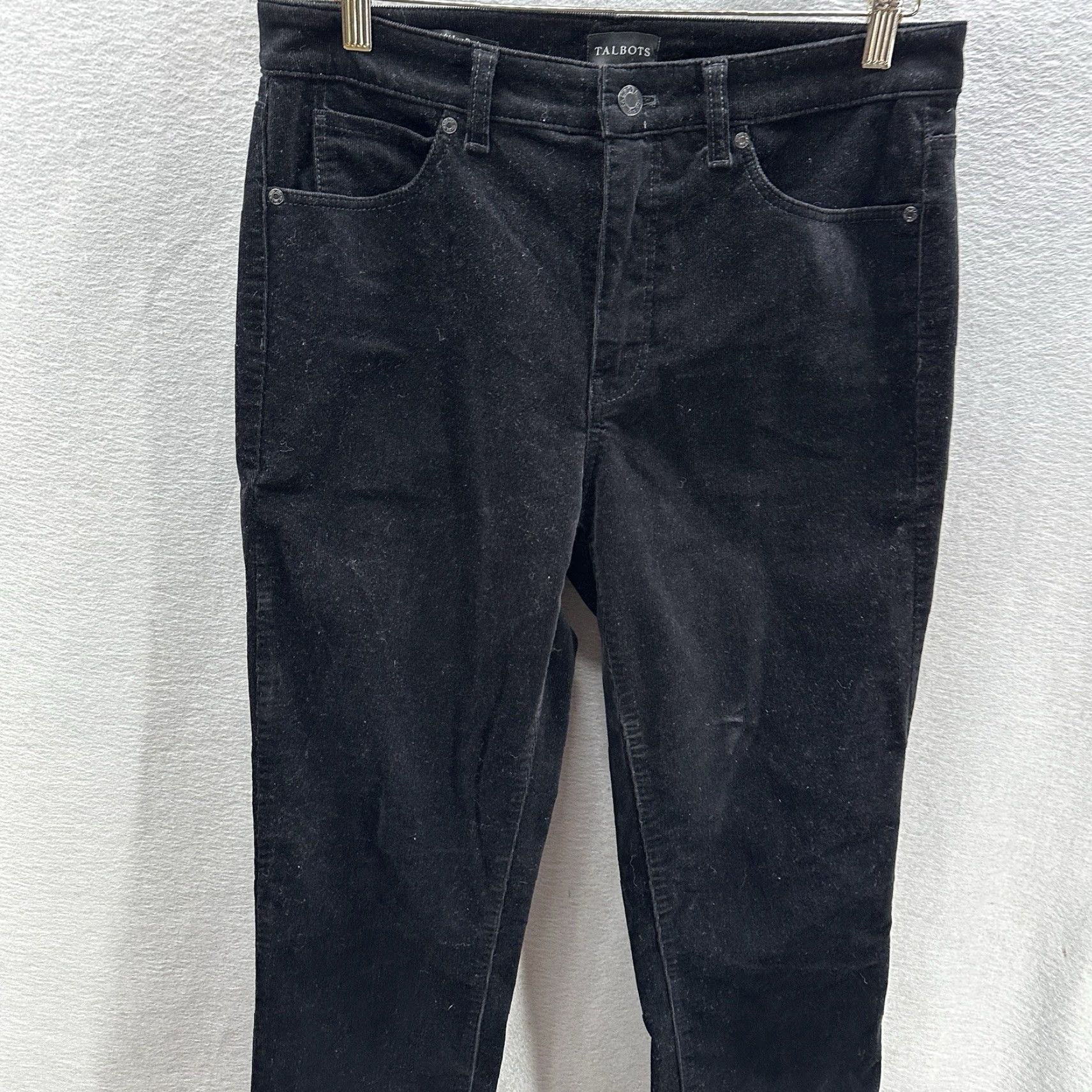 Talbots Talbots Corduroy Pants Womens 6 Straight Leg 5 Pocket Black Cotton Blend Preppy Shirt Size 28" / US 6 / IT 42 - 3 Thumbnail