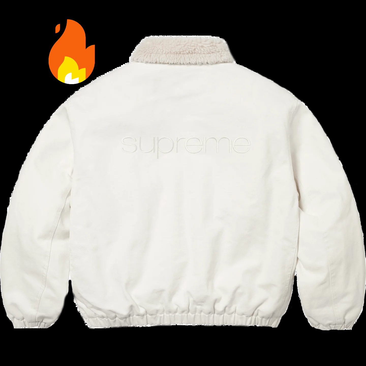 Supreme Supreme Faux Shearling Lined Bomber Jacket Size M White BOGO Size US M / EU 48-50 / 2 - 7 Thumbnail