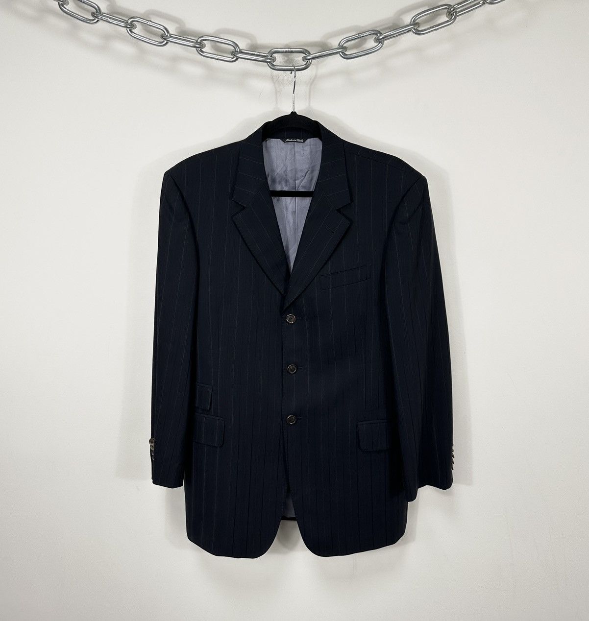 Paul Smith Paul Smith Navy Striped 3-Button Luxury Wool Blazer Size 42R - 1 Thumbnail