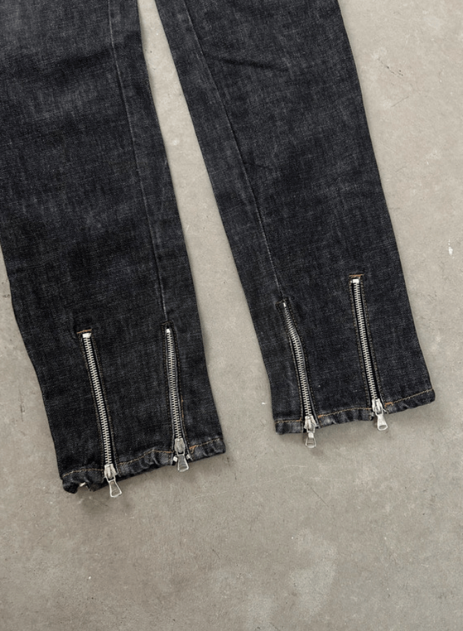 Dolce & Gabbana × Jean Dolce Gabbana Denim Cargo Pants Wide Boot Cut Zip EX0107 Size 27" / US 4 / IT 40 - 9 Thumbnail