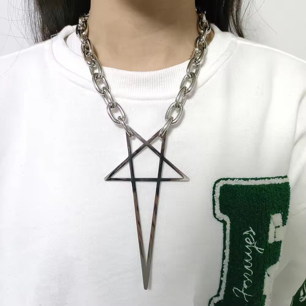 Jewelry Gothic Star Charms Pendant Necklace Size ONE SIZE - 3 Thumbnail