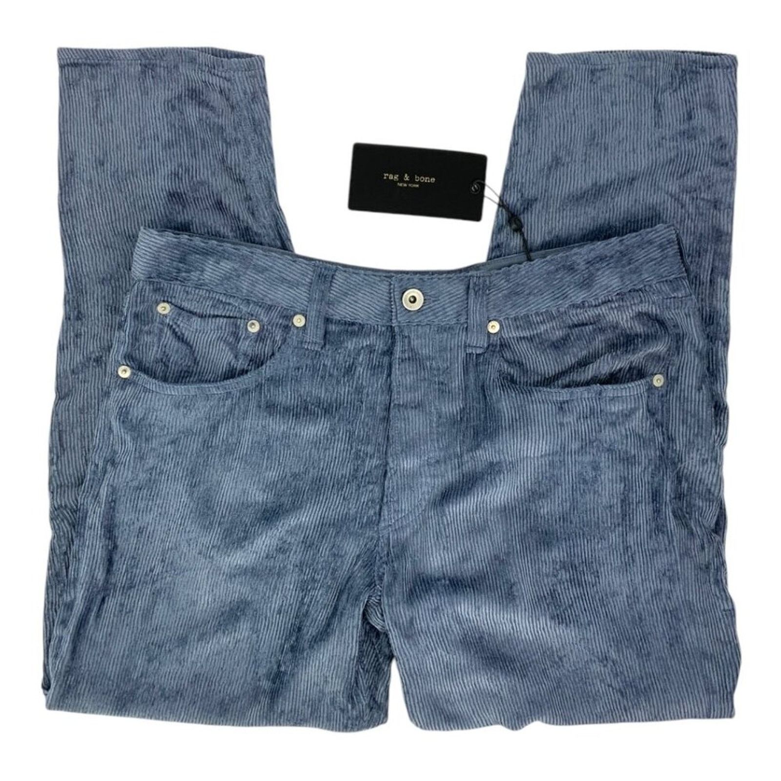 Rag & Bone Rag & Bone Rosa Crop Corduroy Pants Blue Sz 30 NWT $395 MSRP Size 30" / US 8 / IT 44 - 2 Thumbnail