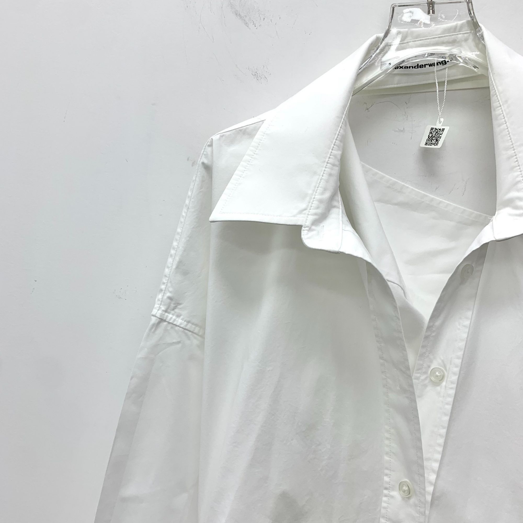 Alexander Wang Alexander Wang T White Cotton Off-The-Shoulder Lapel Single- Size XS / US 0-2 / IT 36-38 - 6 Thumbnail