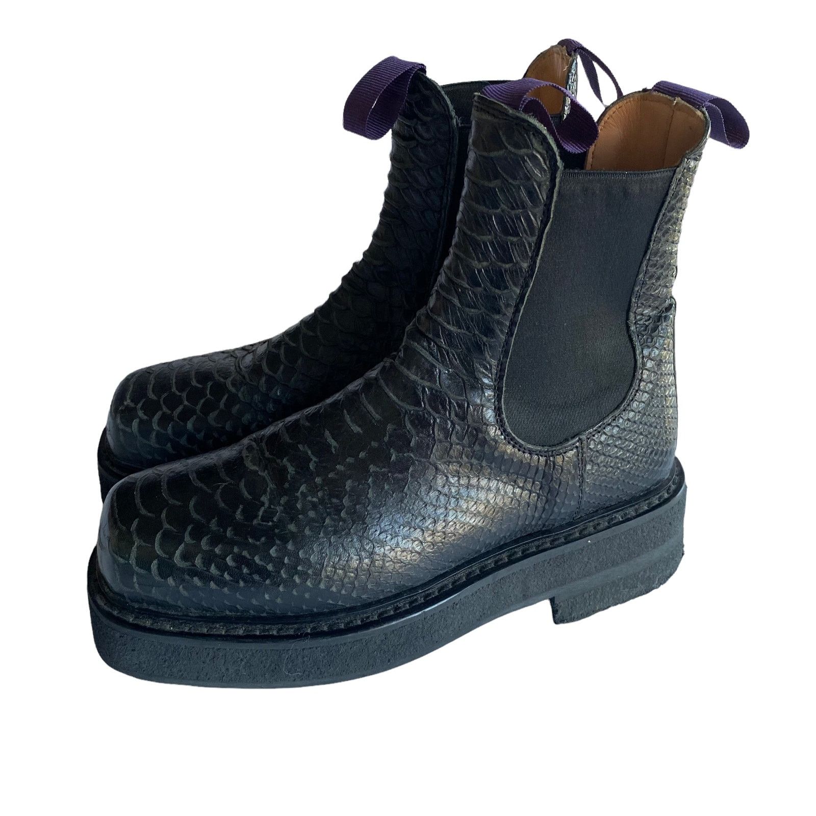 Eytys Eytys Womens Textured Leather Chelsea Platform Boots Size US 8 / IT 38 - 11 Thumbnail