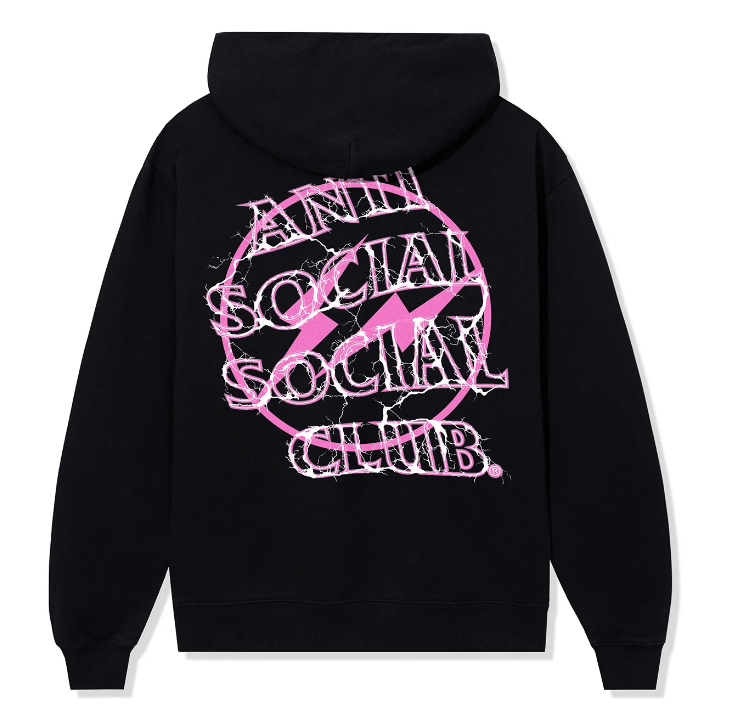 パーカー・フーディ Anti Social Social Club x Fragment Pink Bolt Hoodie FW19 Anti Social Social Club x Fragment Pink Bolt Hoodie (FW19