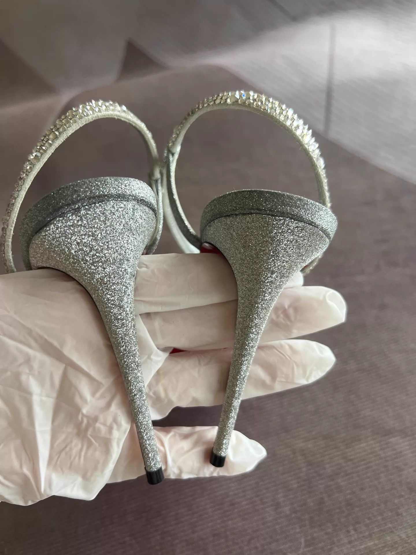 Christian Louboutin CL Heeled Sandals 36 Size US 5.5 / IT 35.5 - 2 Thumbnail