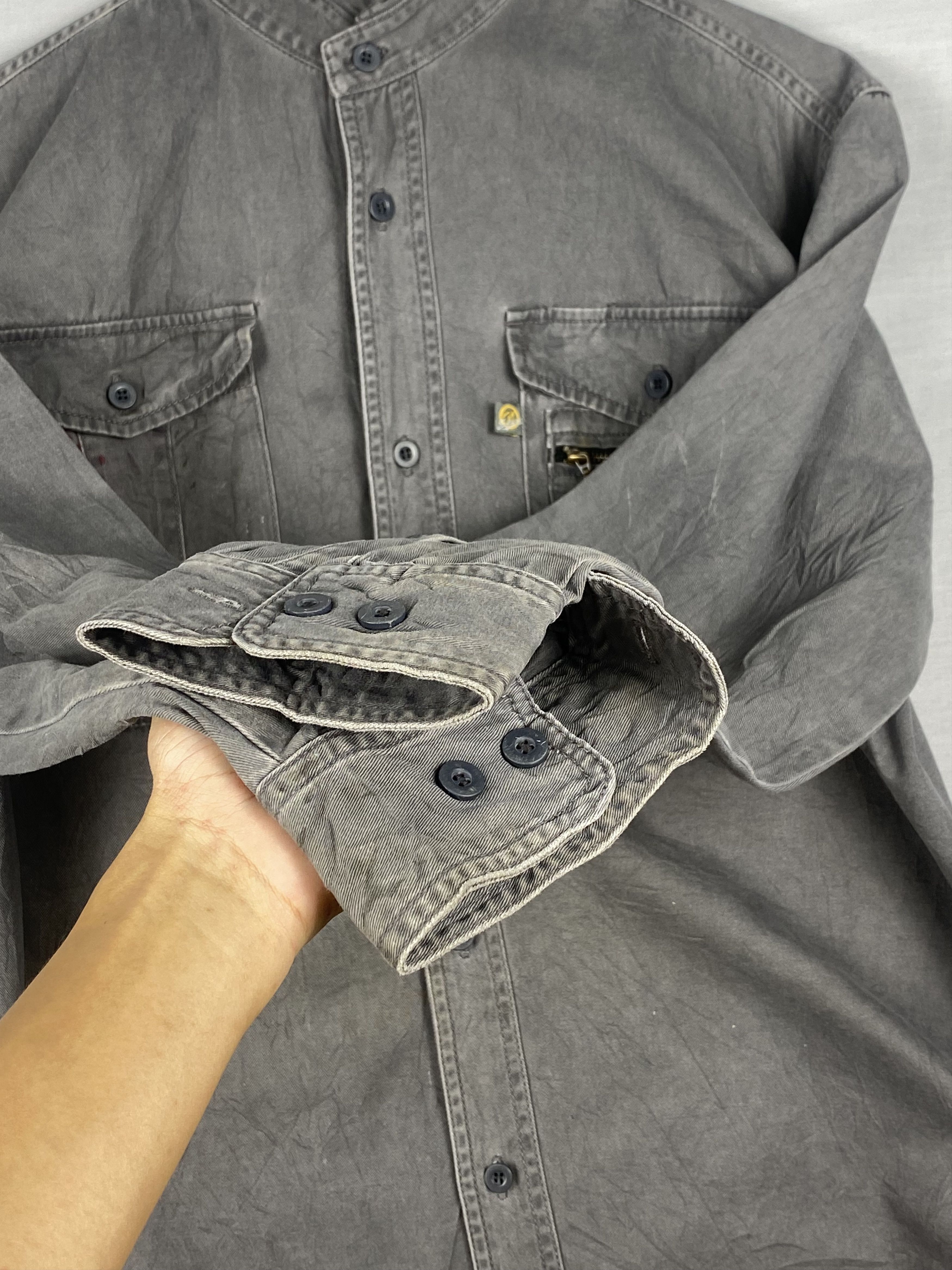Japanese Brand Vintage Japanese Brand Button Up Twill Workwear Shirt Size US L / EU 52-54 / 3 - 8 Thumbnail