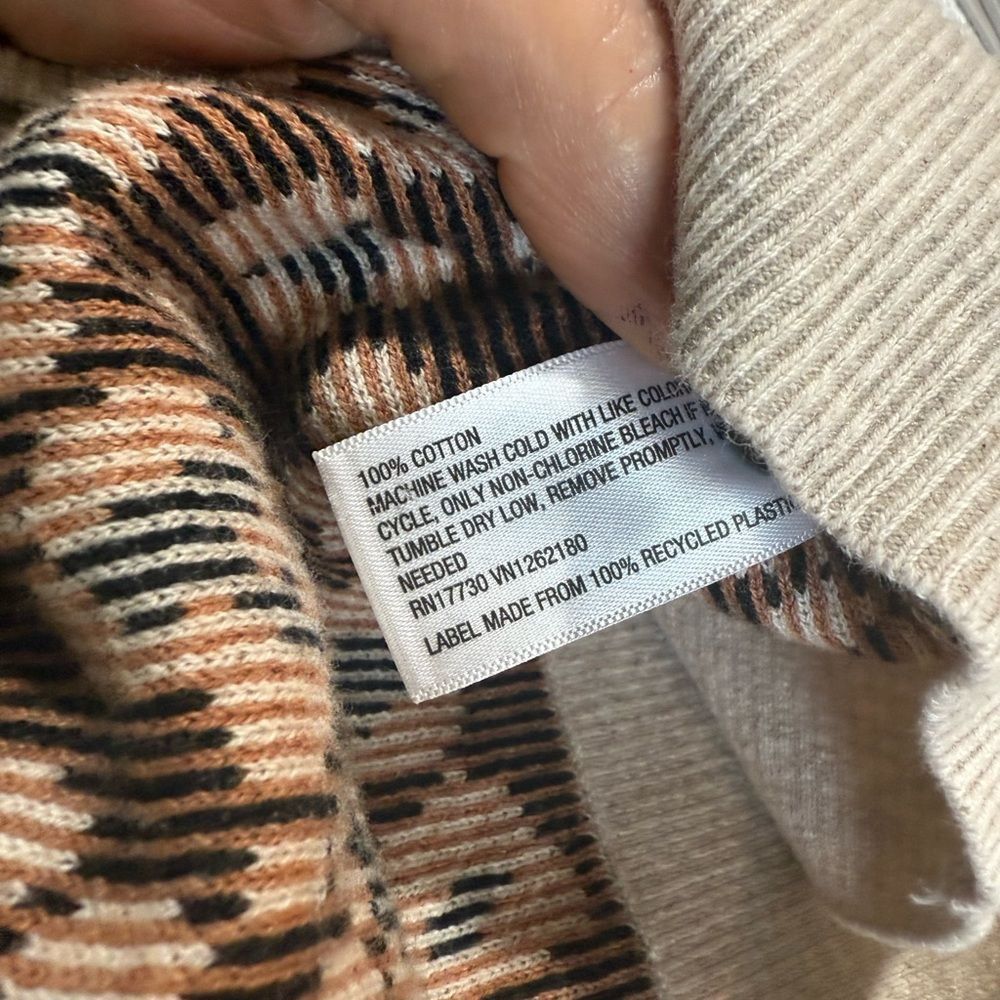 Other a new day Brown and Cream Cardigan Sweater with Animal Print Size L / US 10 / IT 46 - 7 Thumbnail