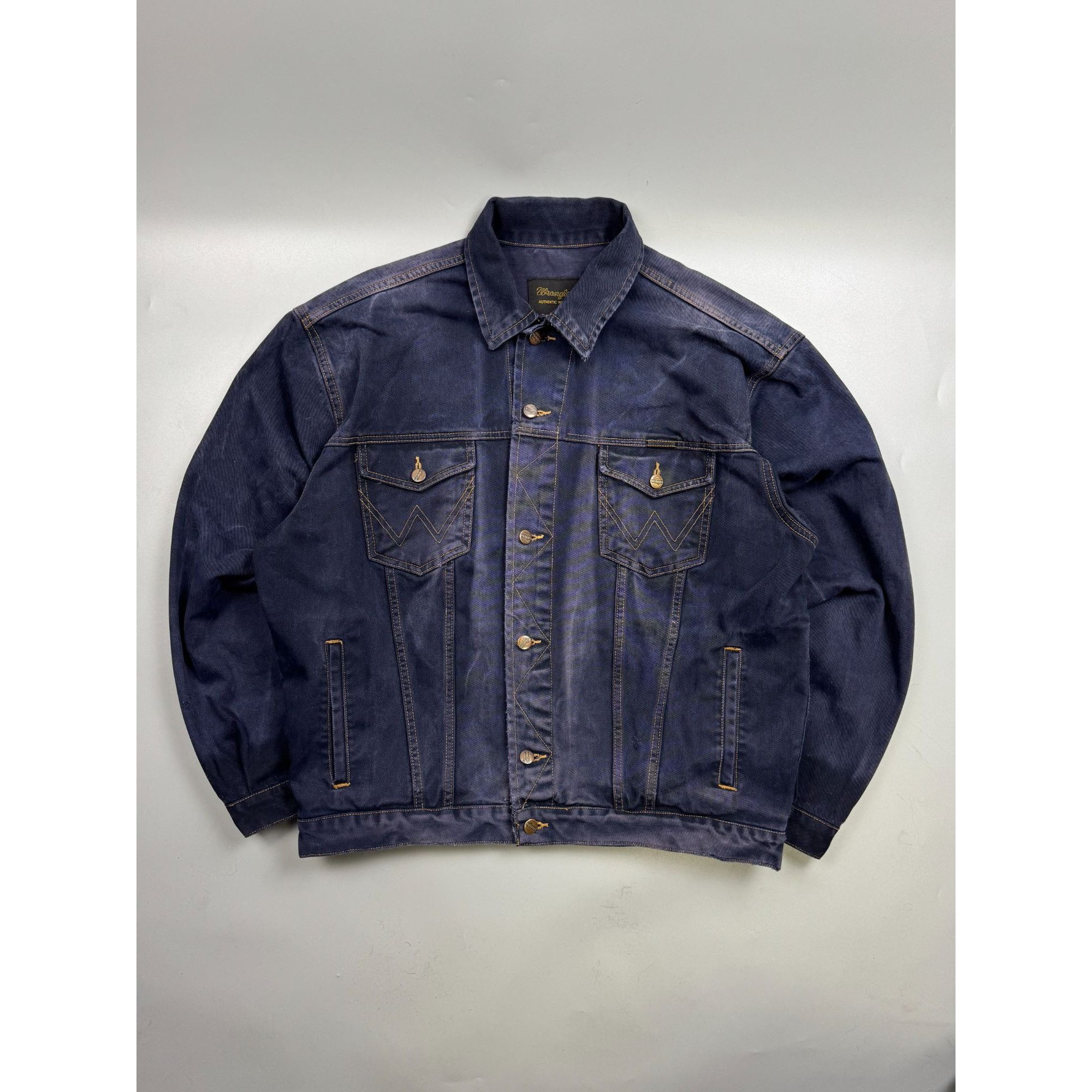 Wrangler Vintage Wrangler Western Indigo Denim Trucker Jacket (YG025) Size US XL / EU 56 / 4 - 1 Thumbnail