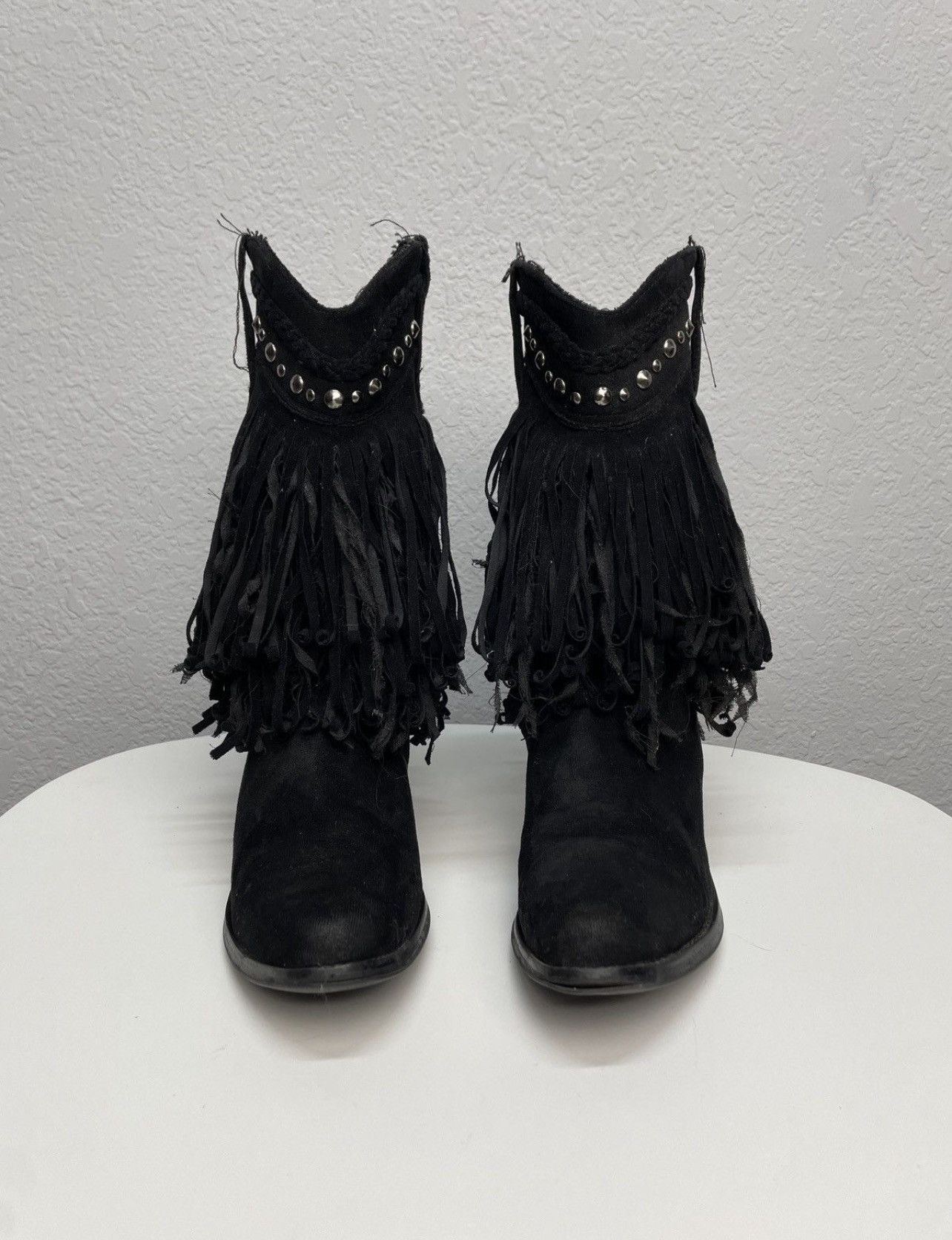 If Six Was Nine Vintage Italian AS 98 Rick Owens Style Leather Biker Boots Size US 8 / IT 38 - 3 Thumbnail