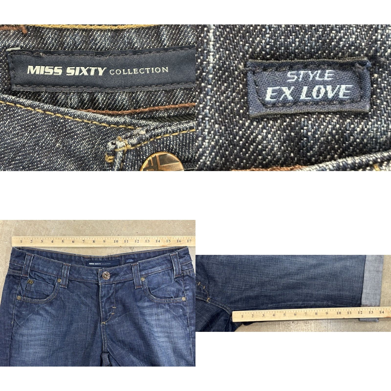 Miss Sixty VINTAGE Miss Sixty Cut-Off Shorts Women 30 Blue Low Rise Bermuda Denim 14” Inseam Y2K Size 30" / US 8 / IT 44 - 8 Thumbnail