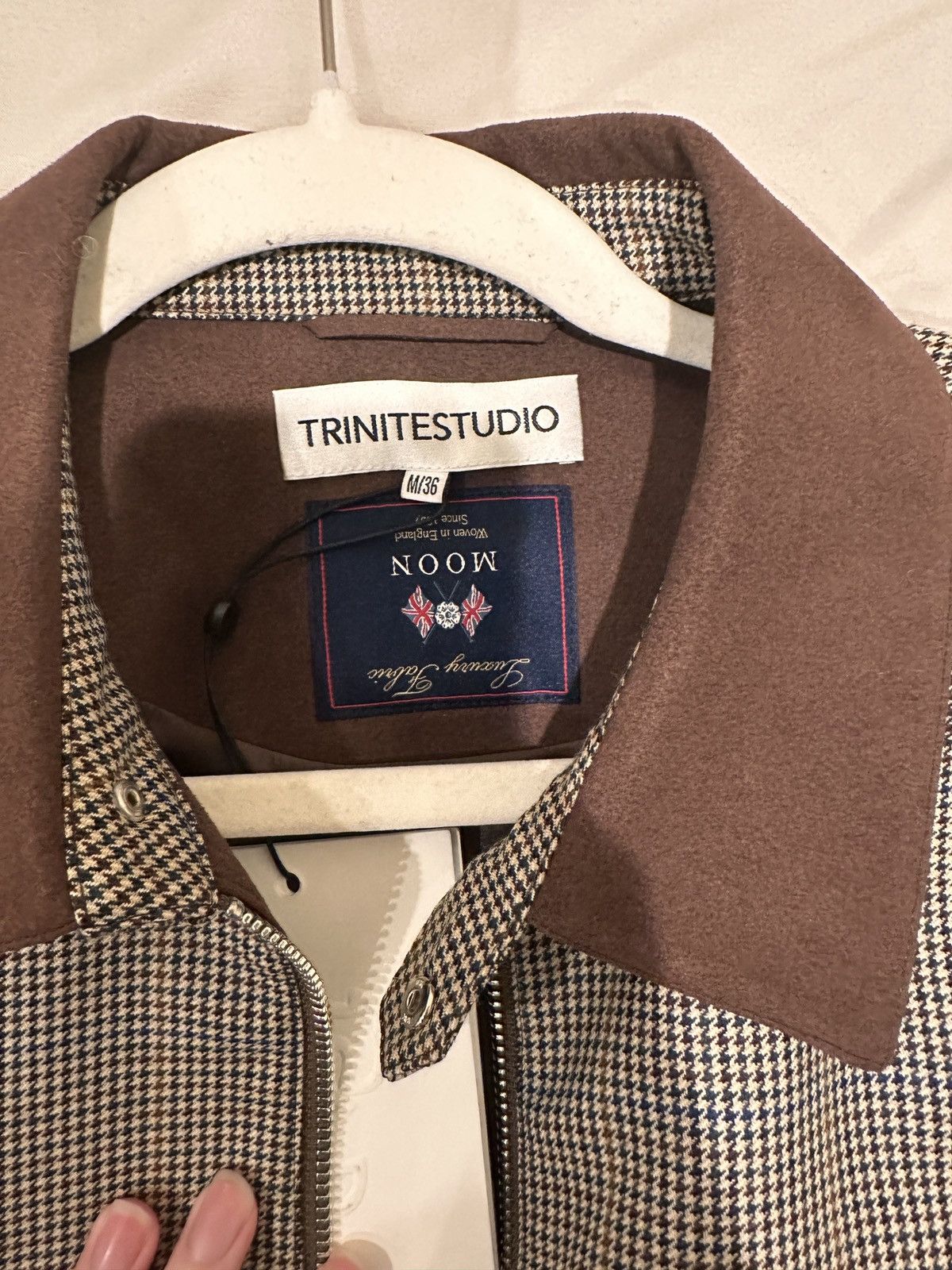 Other TriniteStudio Glen Check Double Zipper Bomber Jacket Size M / US 6-8 / IT 42-44 - 4 Thumbnail