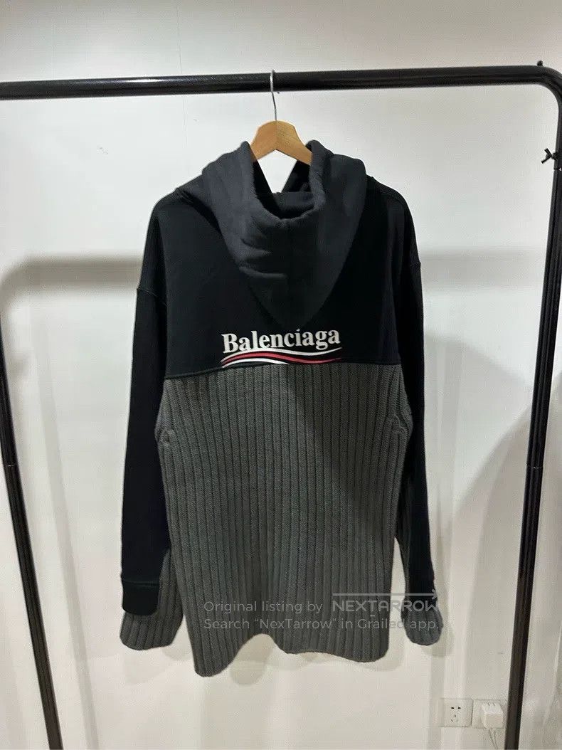 Balenciaga Balenciaga Black coke label splicing hooded sports sweater Size US M / EU 48-50 / 2 - 2 Thumbnail