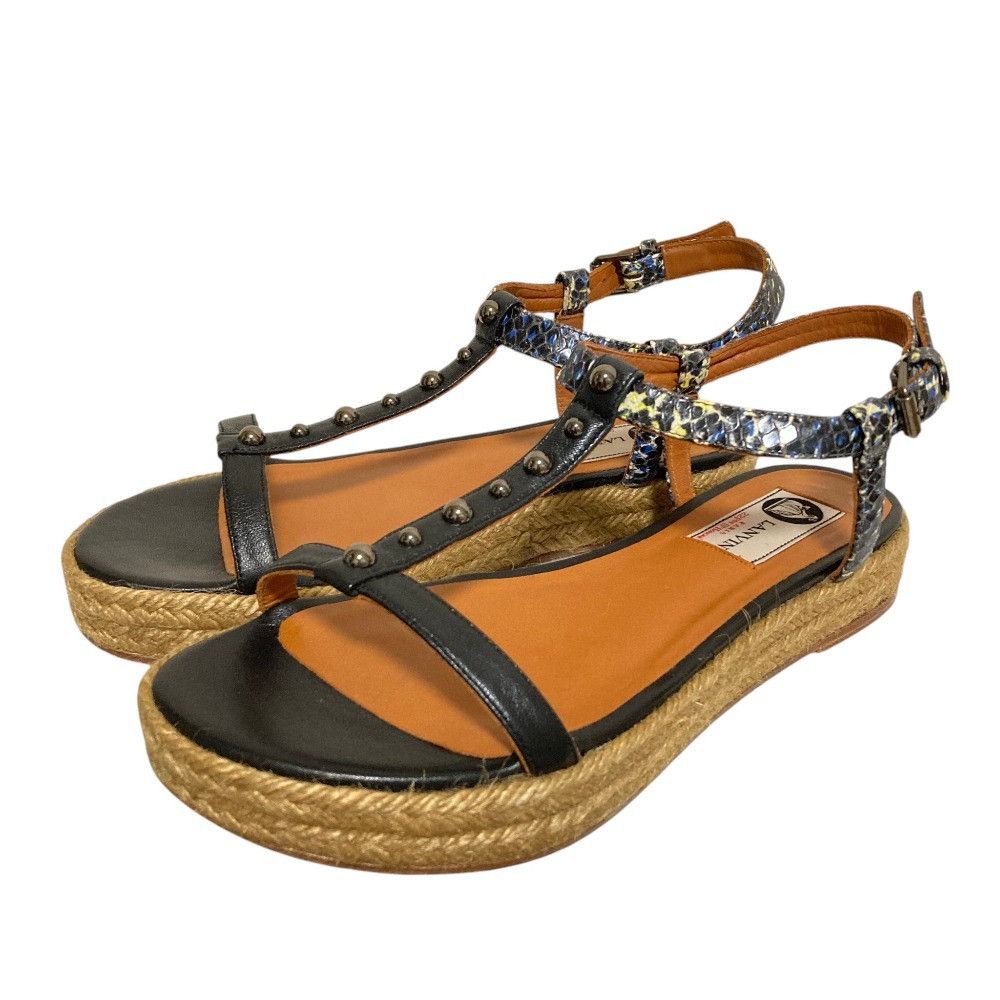 Lanvin Lanvin Lanvin Espadrille Stud Sandals Textile Shoes DUTY FREE for USA Size ONE SIZE - 1 Thumbnail