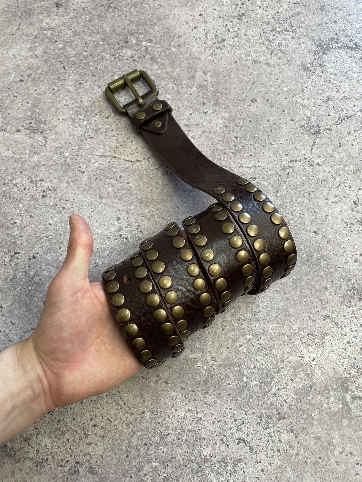 Hysteric Glamour Vintage Belt Y2K Rhinestones Punk Leather Belts size 34/36 Size 34 - 4 Thumbnail