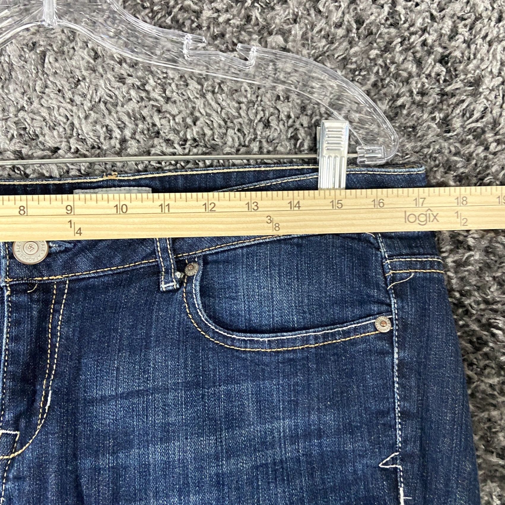Vintage Aéropostale Skinny Jeans Women’s 11/12 Blue Regular Size 32" / US 10 / IT 46 - 6 Thumbnail