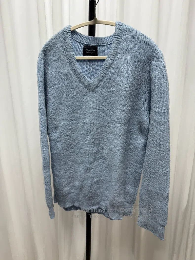 Other Number (N)ine Fuzzy V-Neck Sky Blue Sweater Size XL / US 12-14 / IT 48-50 - 1 Thumbnail