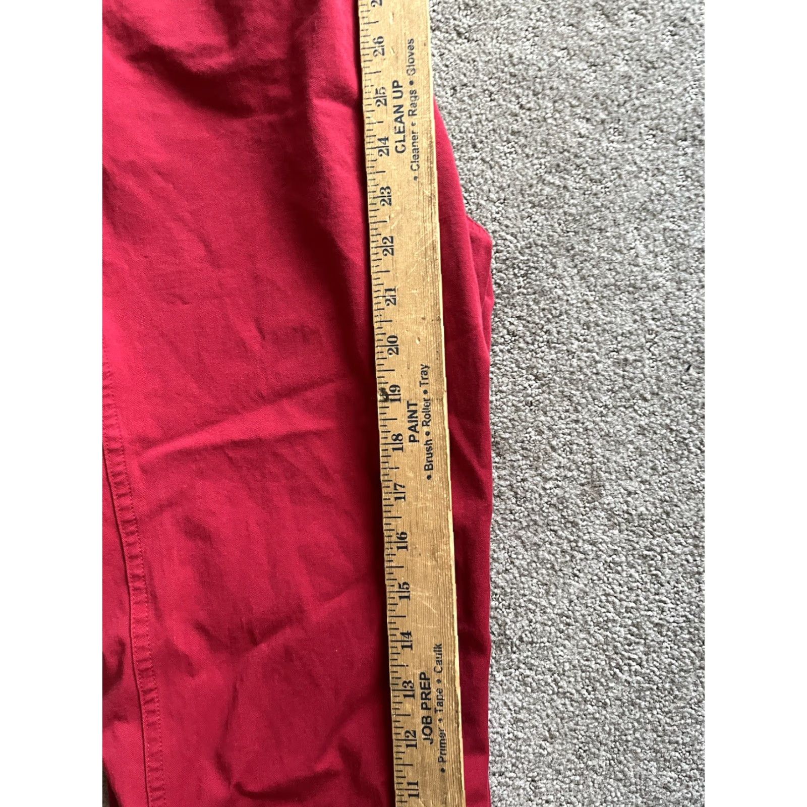 Express Express Women Capri Pants Straight Leg Red Flat Front High Rise Regular 1/2 Size Size 25" / US 0 / IT 36 - 6 Thumbnail