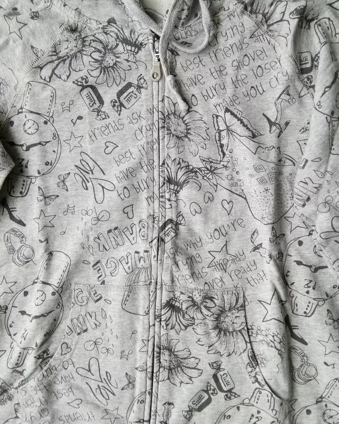 Boy London Vintage BOY LONDON Y2K "Doodle" AOP Emo Woman Hoodie Size M / US 6-8 / IT 42-44 - 2 Thumbnail