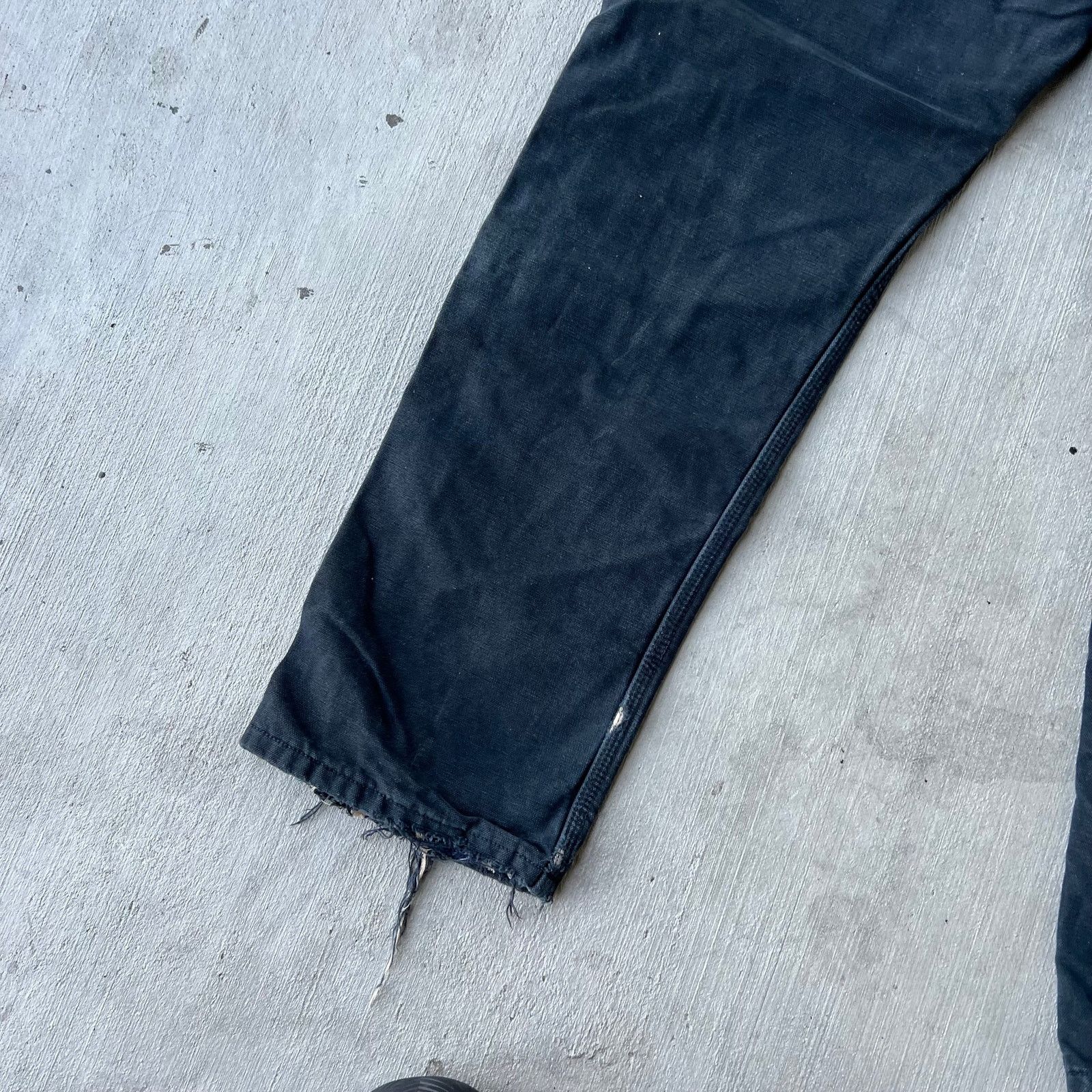 Carhartt × Vintage Carhartt black flannel lined double knee work wear pants Size US 32 / EU 48 - 7 Thumbnail