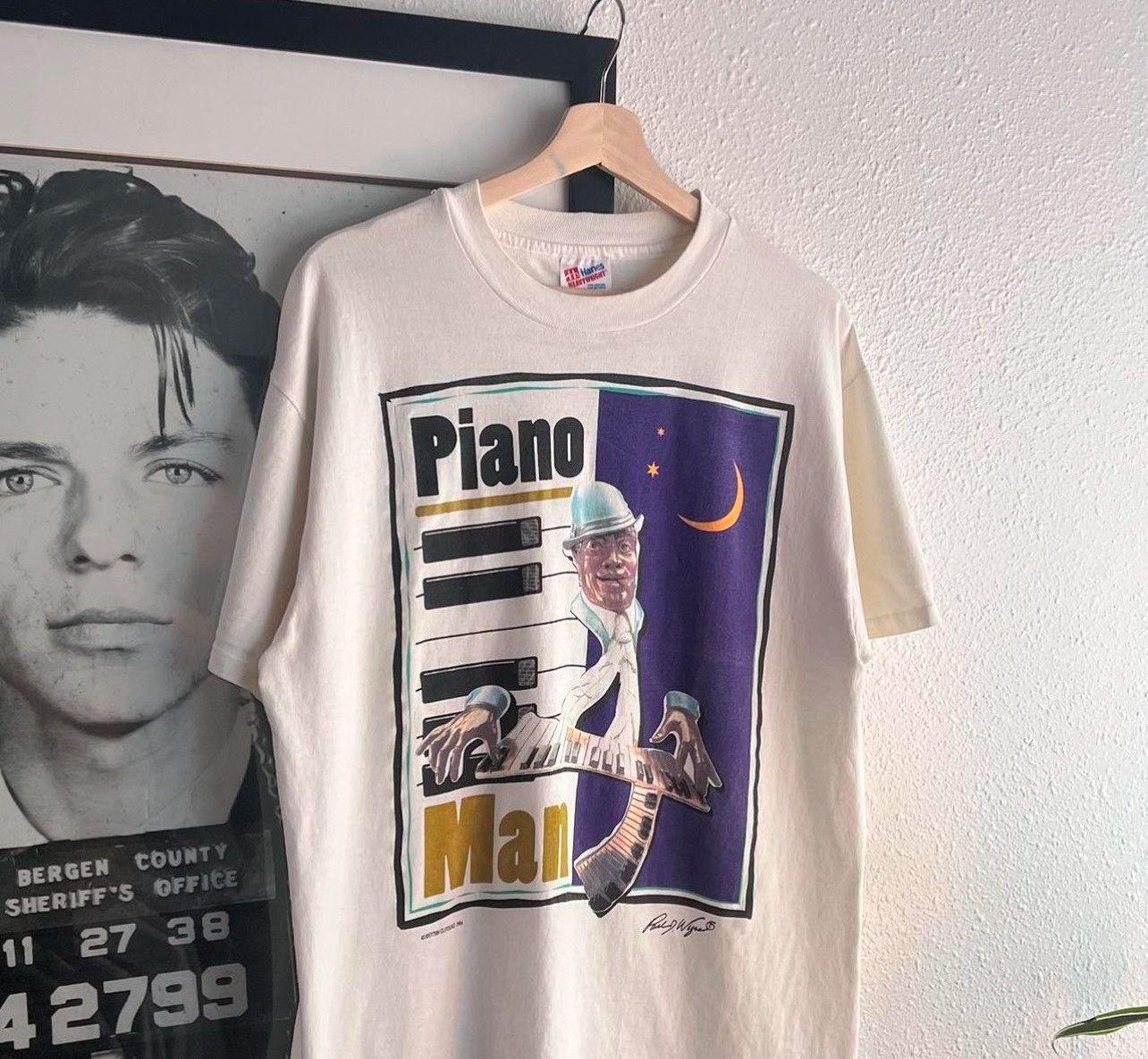 Vintage Vintage 1980s graphic, single stitch, piano man T-shirt Size US XL / EU 56 / 4 - 3 Thumbnail