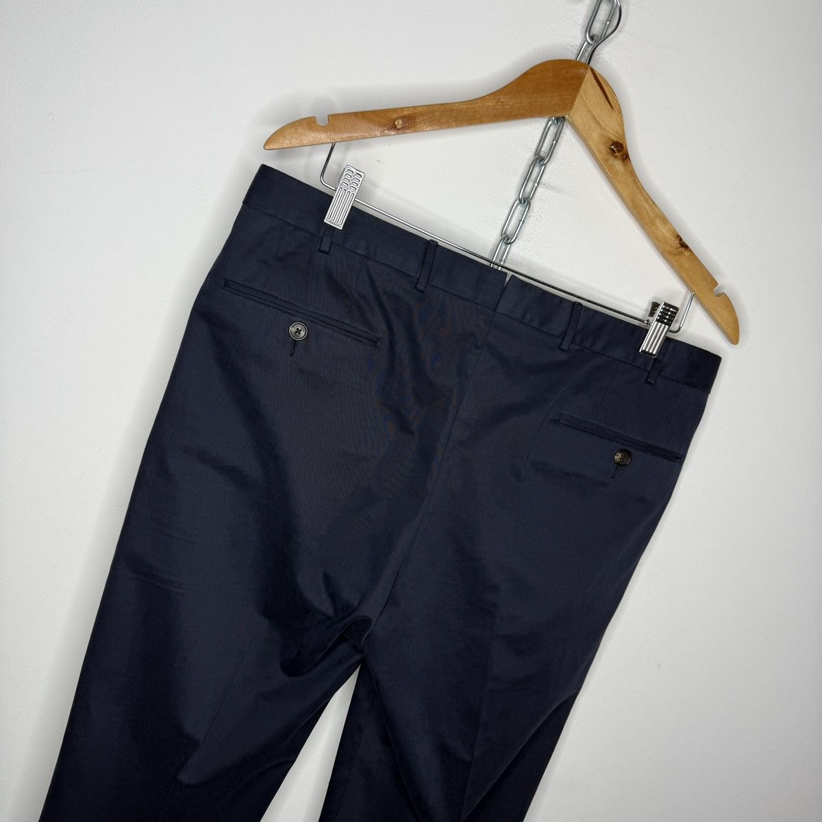 Ermenegildo Zegna Ermenegildo Zegna Navy Chino Premium Cotton Pants Size US 33 - 7 Thumbnail