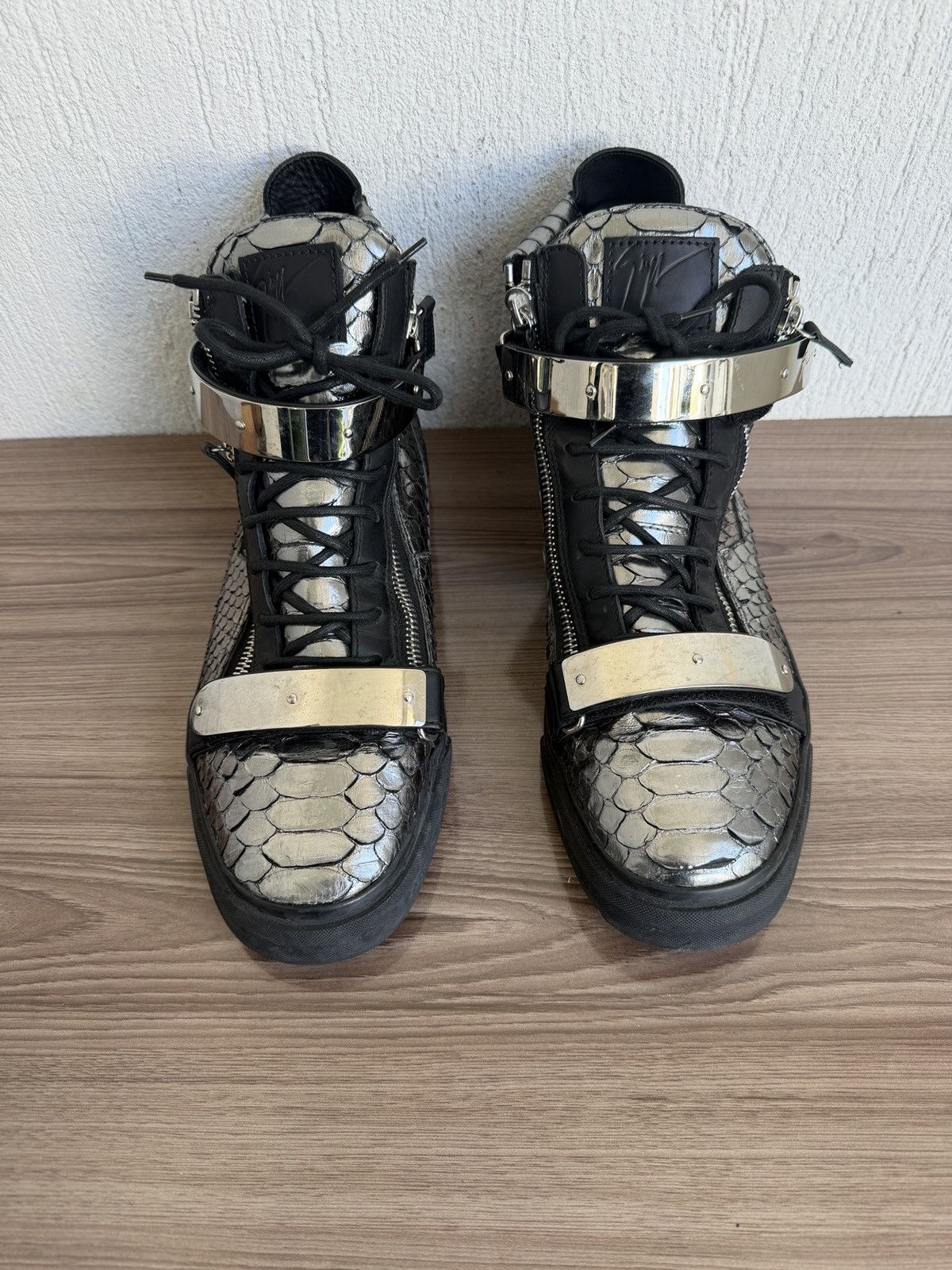 Giuseppe Zanotti Rare‼️🔥Croc embossed leather Size US 13 / EU 46 - 4 Thumbnail