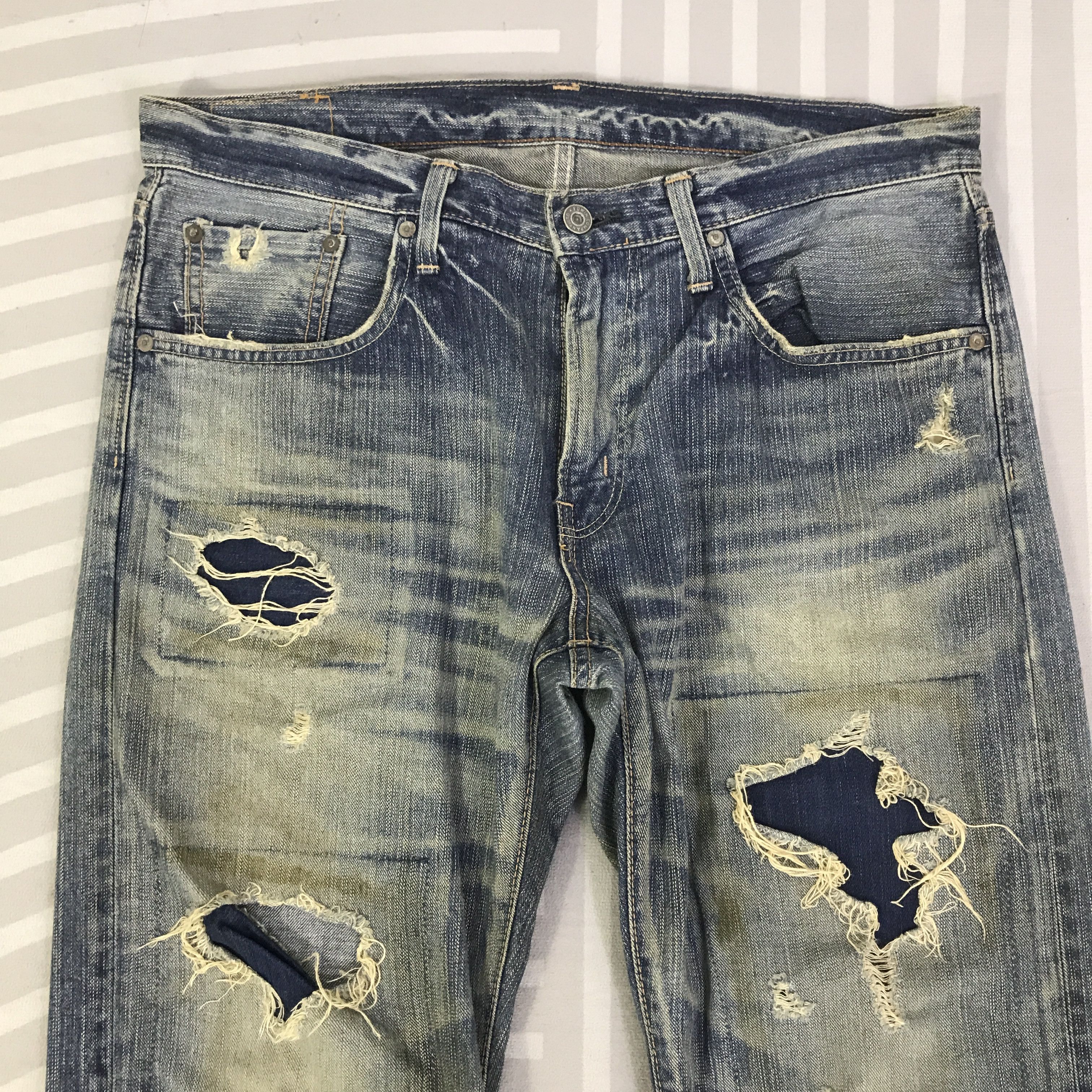 Edwin Vintage Edwin Distressed Denim Jeans pants K129B2 Size US 34 / EU 50 - 2 Thumbnail