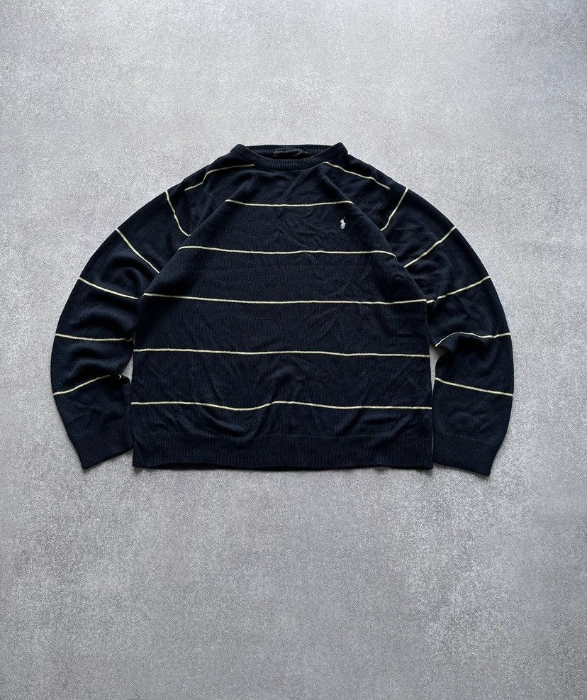 Polo Ralph Lauren × Vintage Vintage Polo Ralph Lauren Striped Sweater Y2K L Size US L / EU 52-54 / 3 - 1 Thumbnail