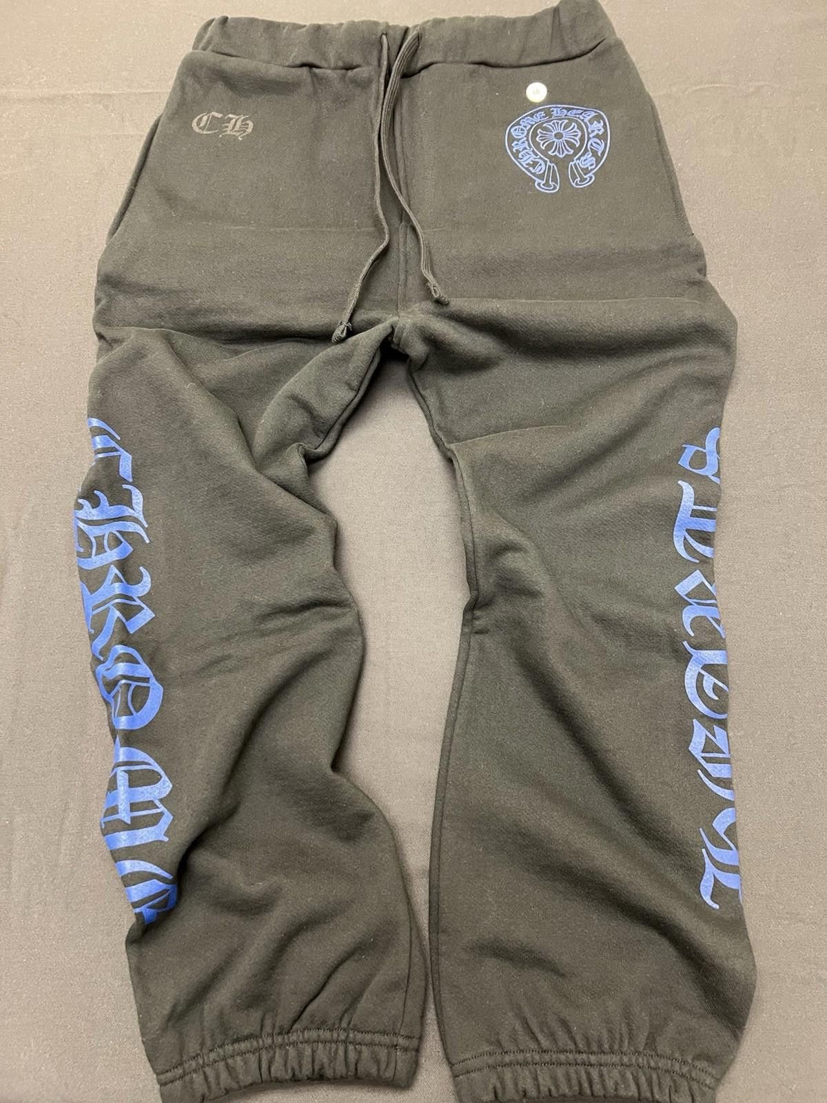 Chrome Hearts Chrome Hearts Black Blue Horseshoe Sweats Sweatpants Joggers Size US 32 / EU 48 - 2 Thumbnail