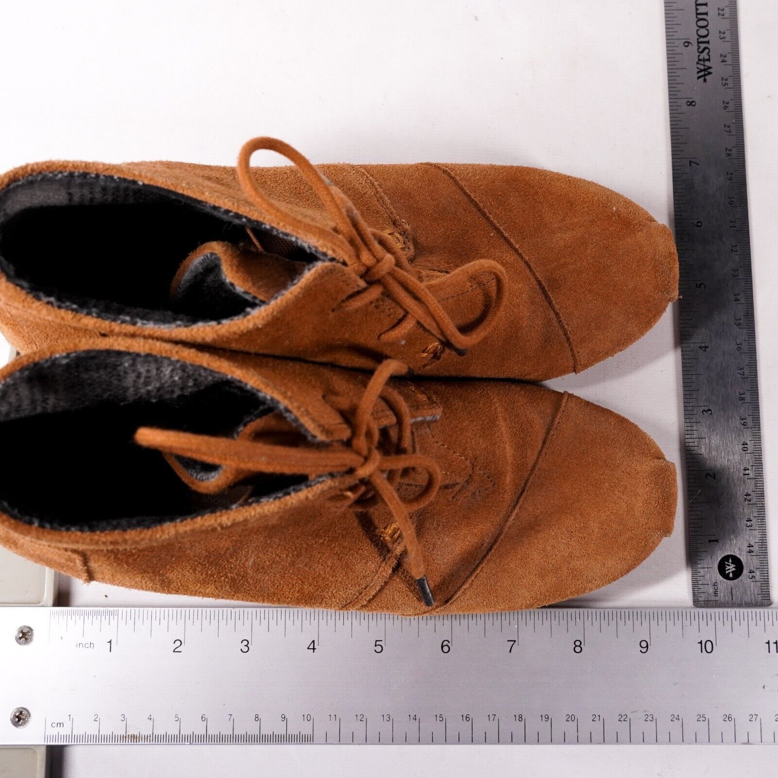 Toms Toms Wedge Lace Up Ankle Boots Booties Women's 8 Suede Shoes Size US 8 / IT 38 - 7 Thumbnail
