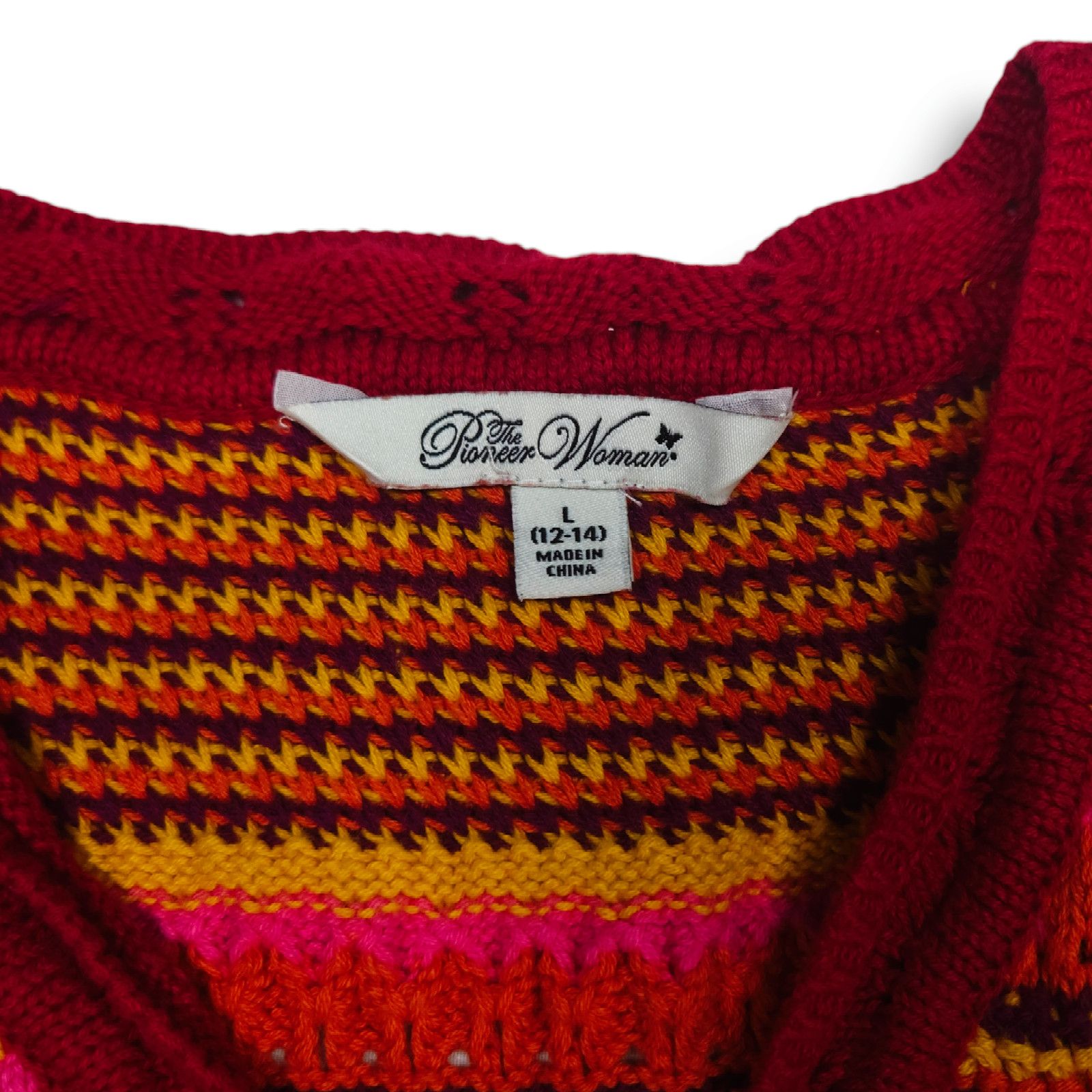 Other EUC The Pioneer Woman Textured V-Neck Sz. L [12-14] Size L / US 10 / IT 46 - 4 Thumbnail