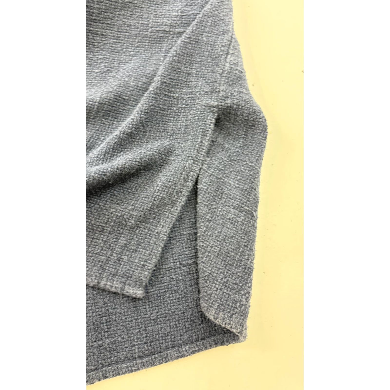 Vintage Twigi Dress Womens Small Blue Beige Knit Textured Long Sleeve Belted Maxi Boho Size S / US 4 / IT 40 - 5 Thumbnail