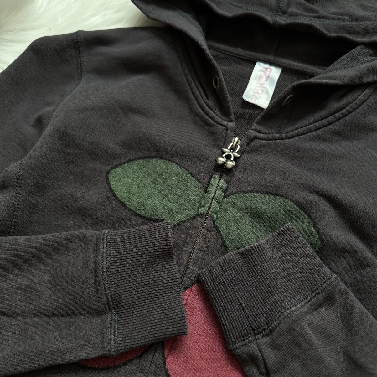Hysteric Glamour 📌 Vintage Pacha Ibiza Cherrys Y2K Zip Up Hoodie Size S / US 4 / IT 40 - 7 Thumbnail