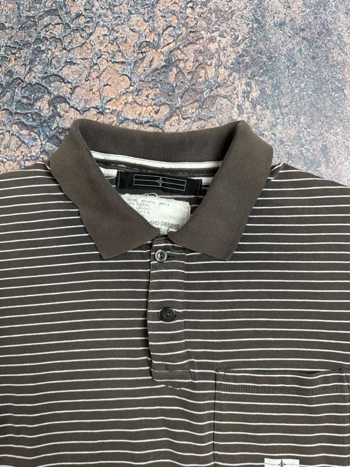 Stone Island Stone island denims Vintage T Shirt Polo Small Logo striped Size US L / EU 52-54 / 3 - 7 Thumbnail