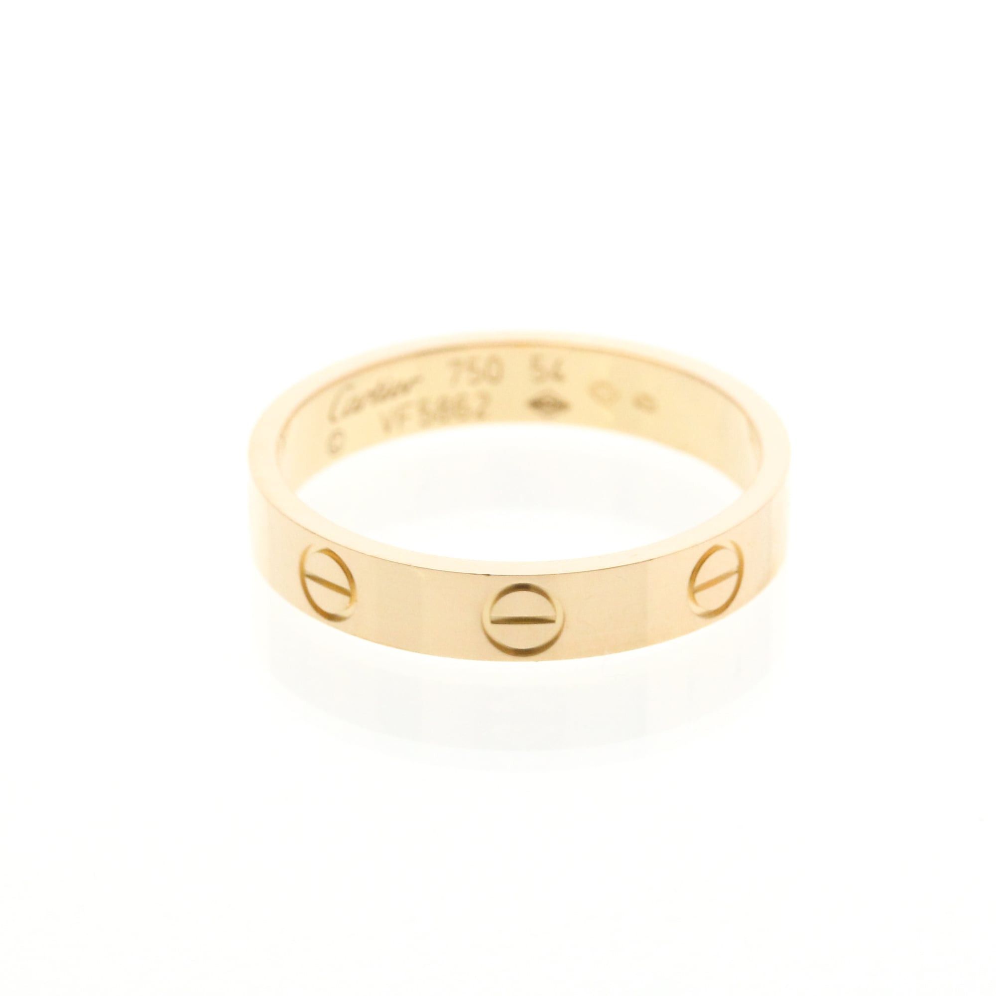 Cartier Cartier Mini Love Ring Pink Gold (18K) Fashion No Stone Band Ring Pink Gold Size ONE SIZE - 1 Thumbnail