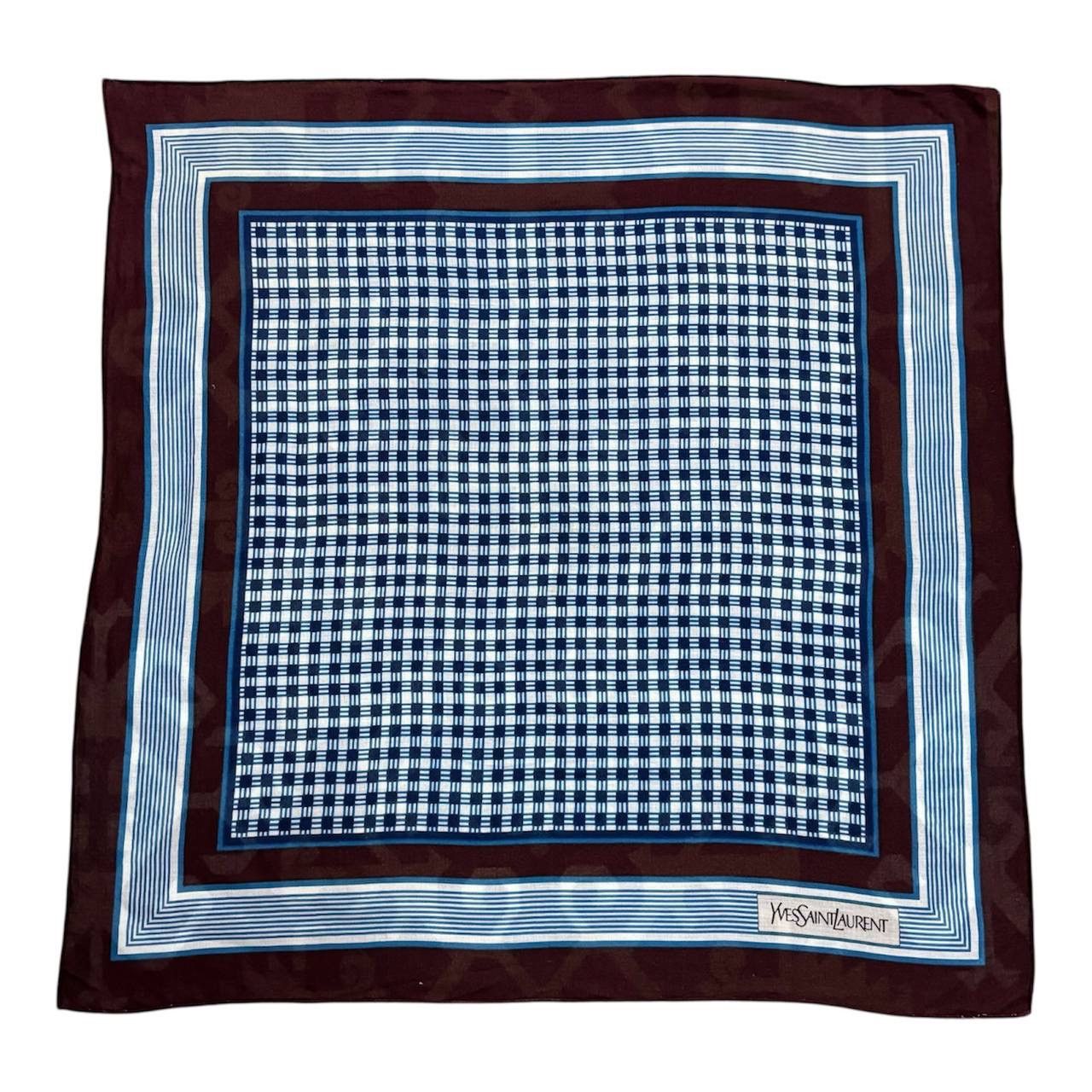 Yves Saint Laurent Yves Saint Laurent Silk Scarf Neckerchief Handkerchief Size ONE SIZE - 1 Thumbnail