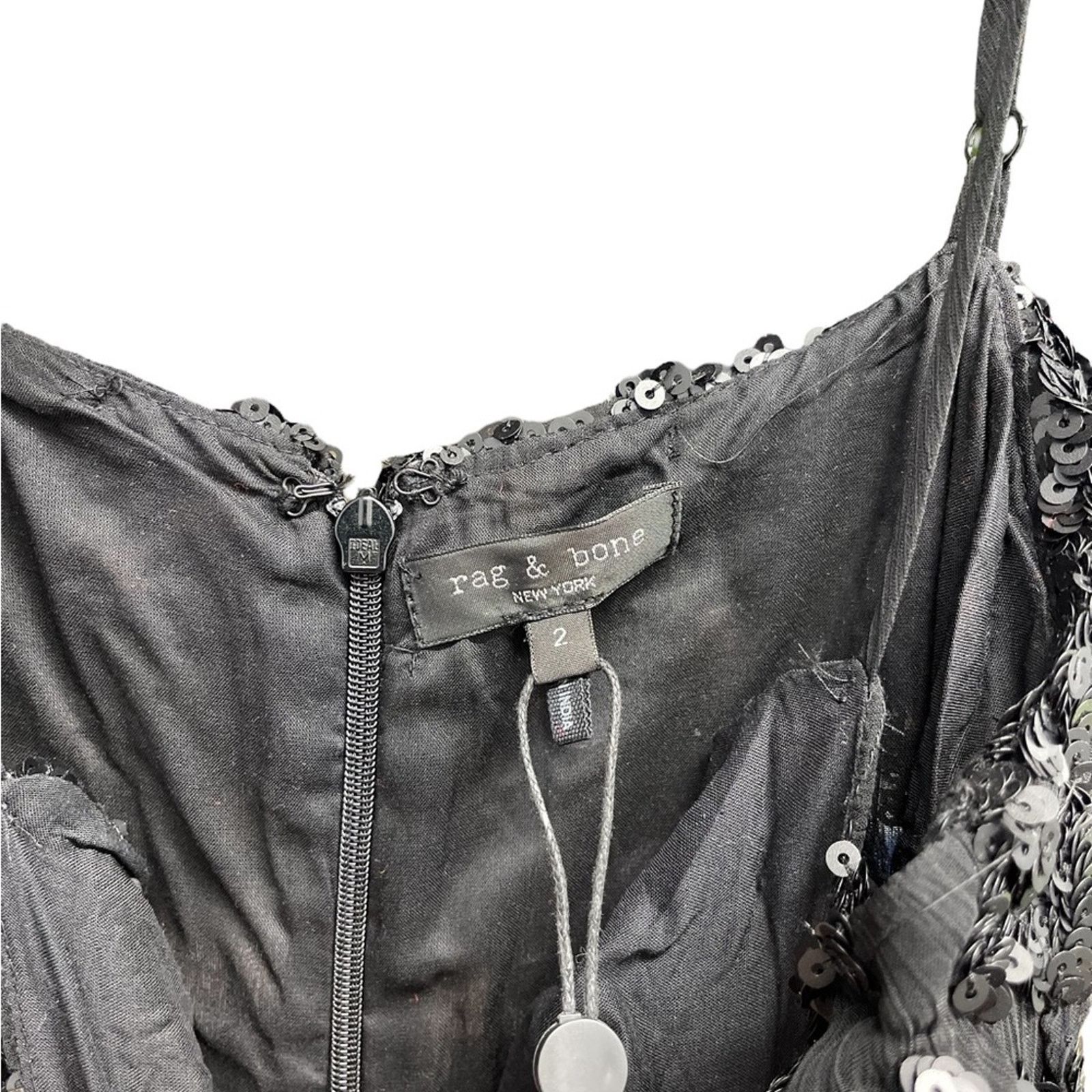 Rag & Bone *BNWT* Women’s Rag And Bone Embellished Joelene Sequin Dress Size XS / US 0-2 / IT 36-38 - 2 Thumbnail