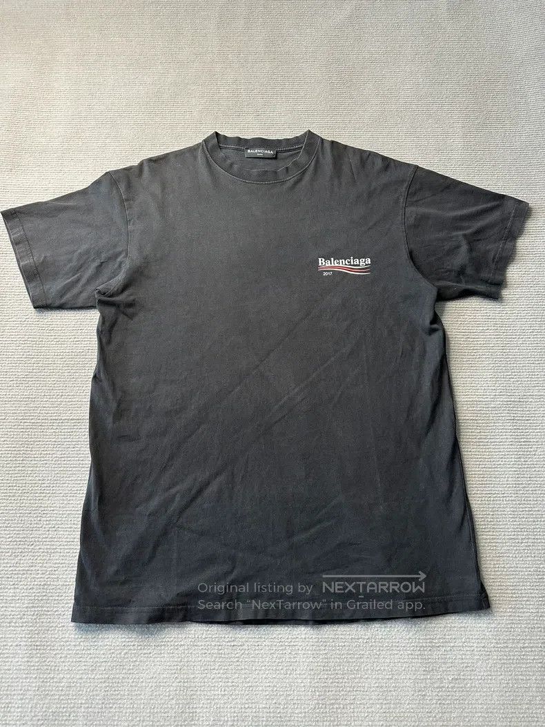 Balenciaga Balenciaga Black Cola Wave Logo Short Sleeve T-Shirt Size US XS / EU 42 / 0 - 1 Thumbnail