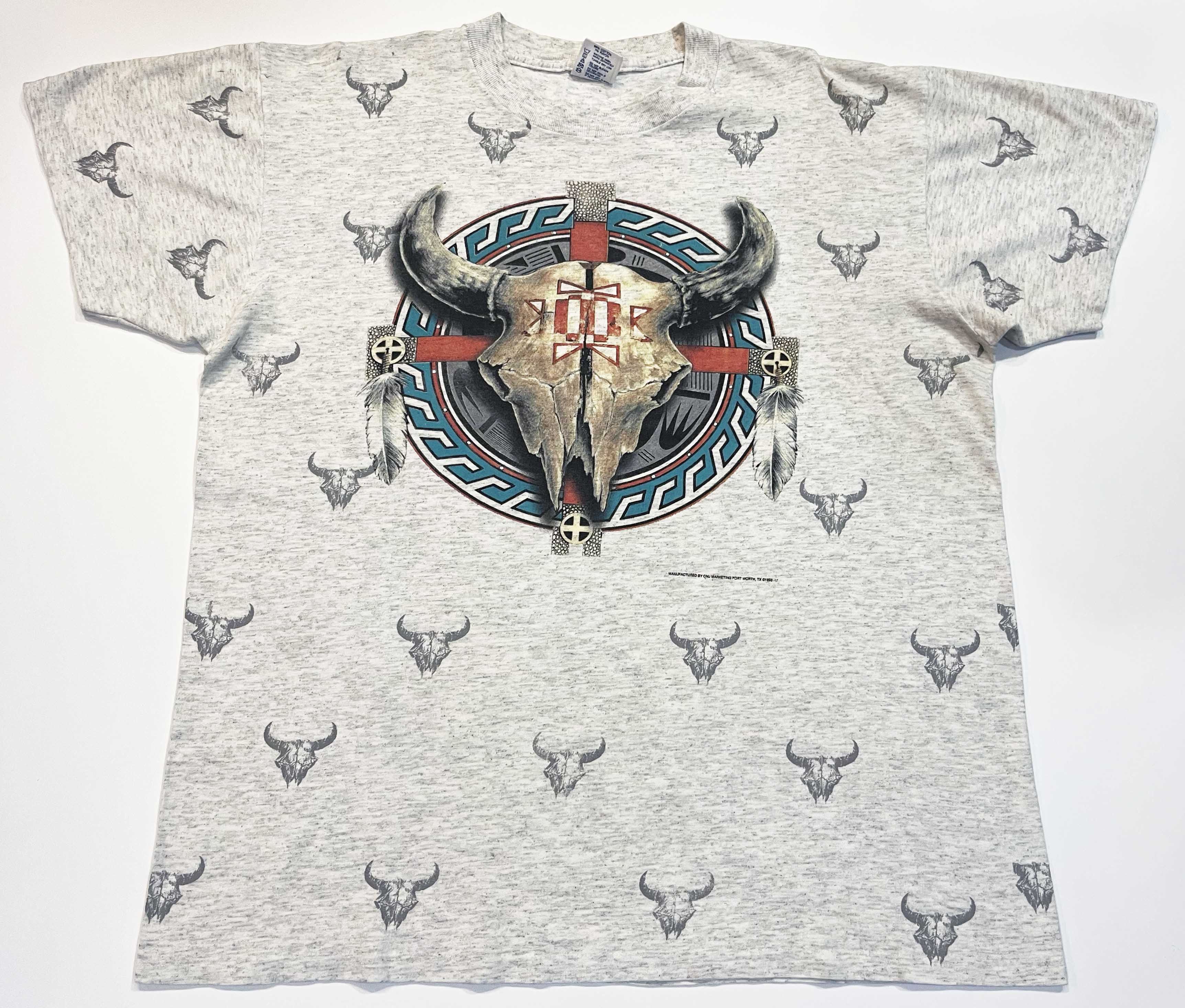 Delta × Vintage Vintage Delta 1993 Buffalo Skull Cowboy AOP T-Shirt Size US L / EU 52-54 / 3 - 1 Thumbnail